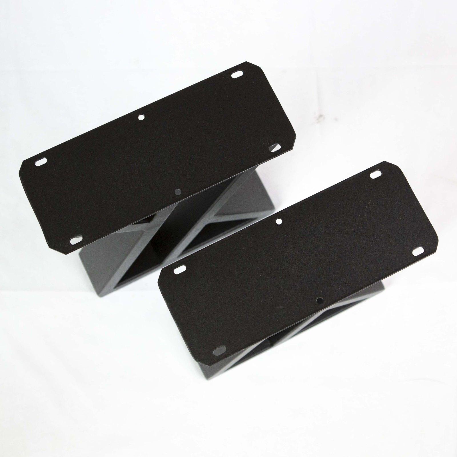 SS1100 Double Z Bench Legs - Heavy Duty Black Powder Coated Metal Legs (1 Pair) for DIY Workbench, Outdoor Furniture & Industrial Workstations