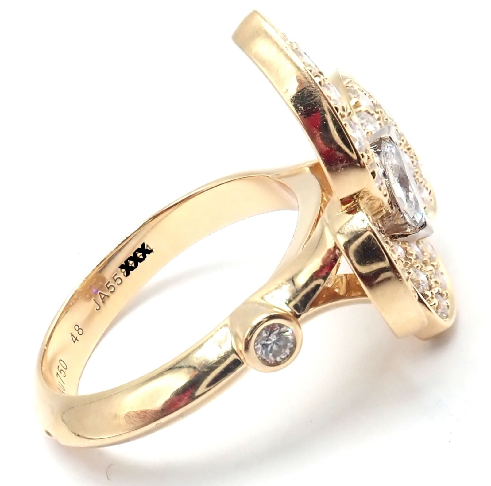 Authentic Van Cleef & Arpels 18k Yellow Gold Diamond Two Butterfly Ring with Certification - Luxury Jewelry Gift for Anniversary, Wedding & Special Occasions