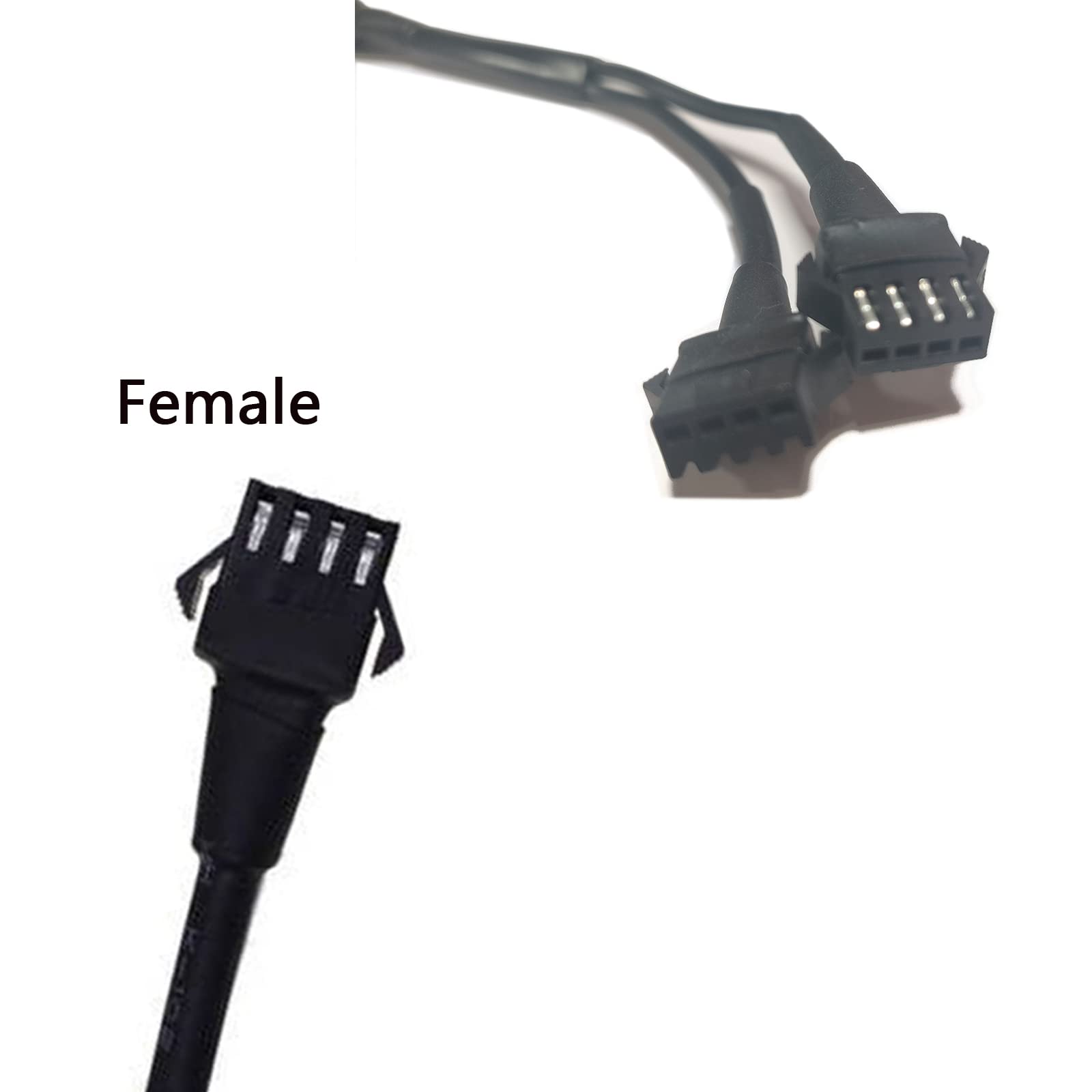 2Pcs Motorcycle LED RGB Extension Cable Wire - 1 to 3 Way 4-PIN Splitter (1 Male to 3 Female) for Neon Strip Lights - Perfect for Custom Bike Lighting & Underbody Glow Kits