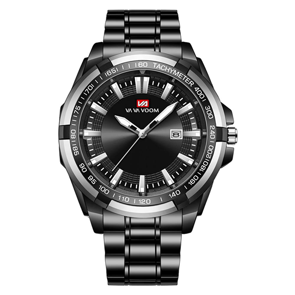 Gierzijia Men's Business Calendar Watch - Luminous Analog Quartz Wristwatch with Stainless Steel Strap, Waterproof for Students & Professionals | Perfect for Office, School & Outdoor Activities