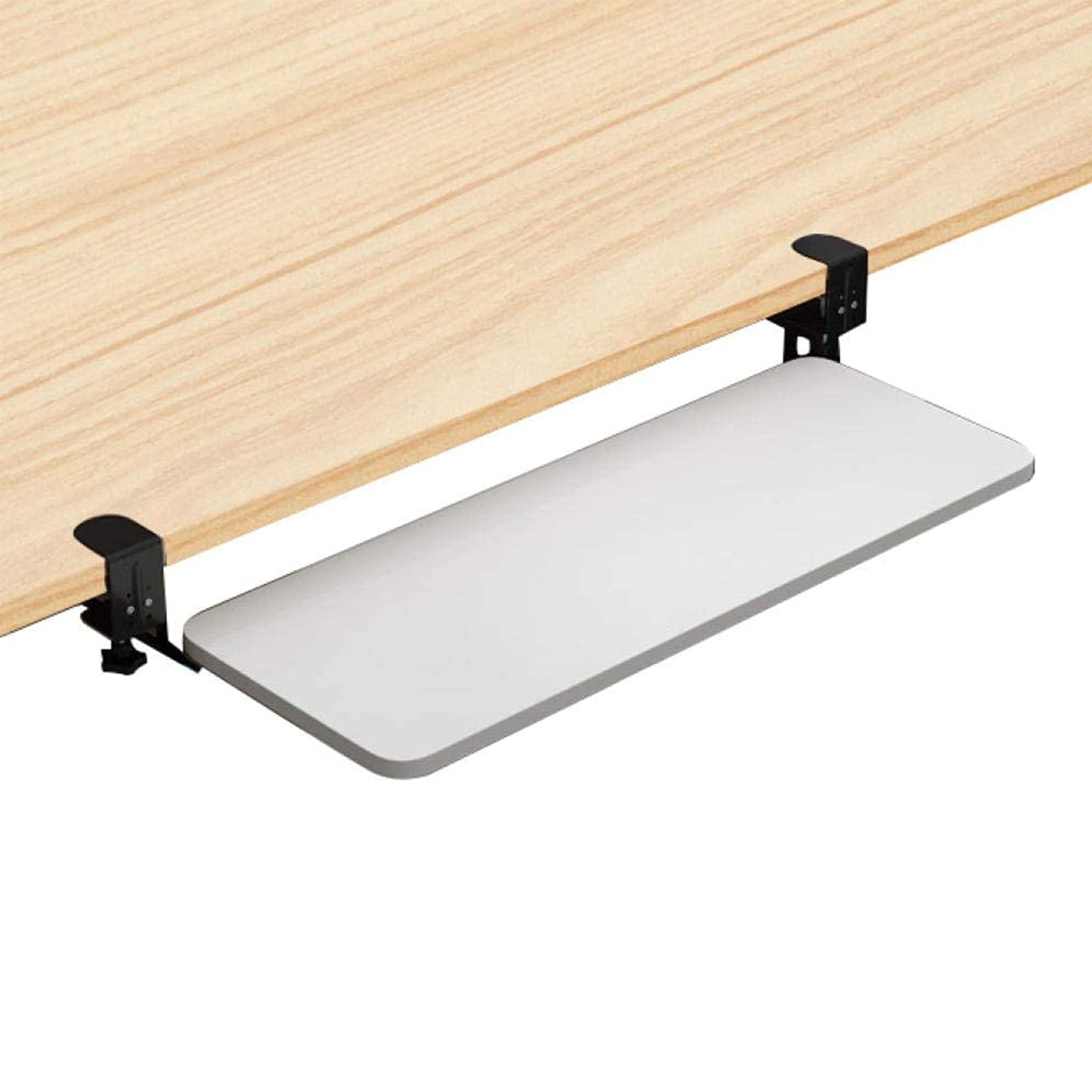 JTGPFC Under Desk Keyboard Tray - Sliding, Retractable, Adjustable Height, No Screw Installation, Space Saving (5 Colors) | Perfect for Home Office, Gaming Setup & Small Workspaces
