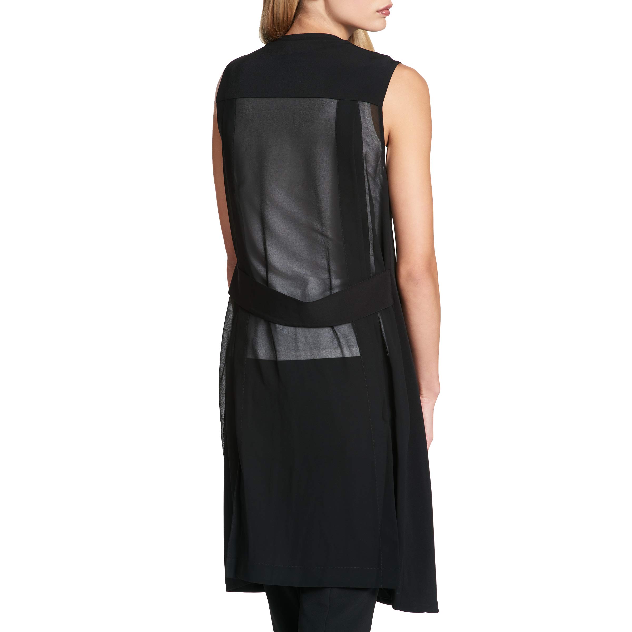 DKNY Women's Sheer Sports Vest - Lightweight Breathable Workout Top for Yoga, Running & Gym