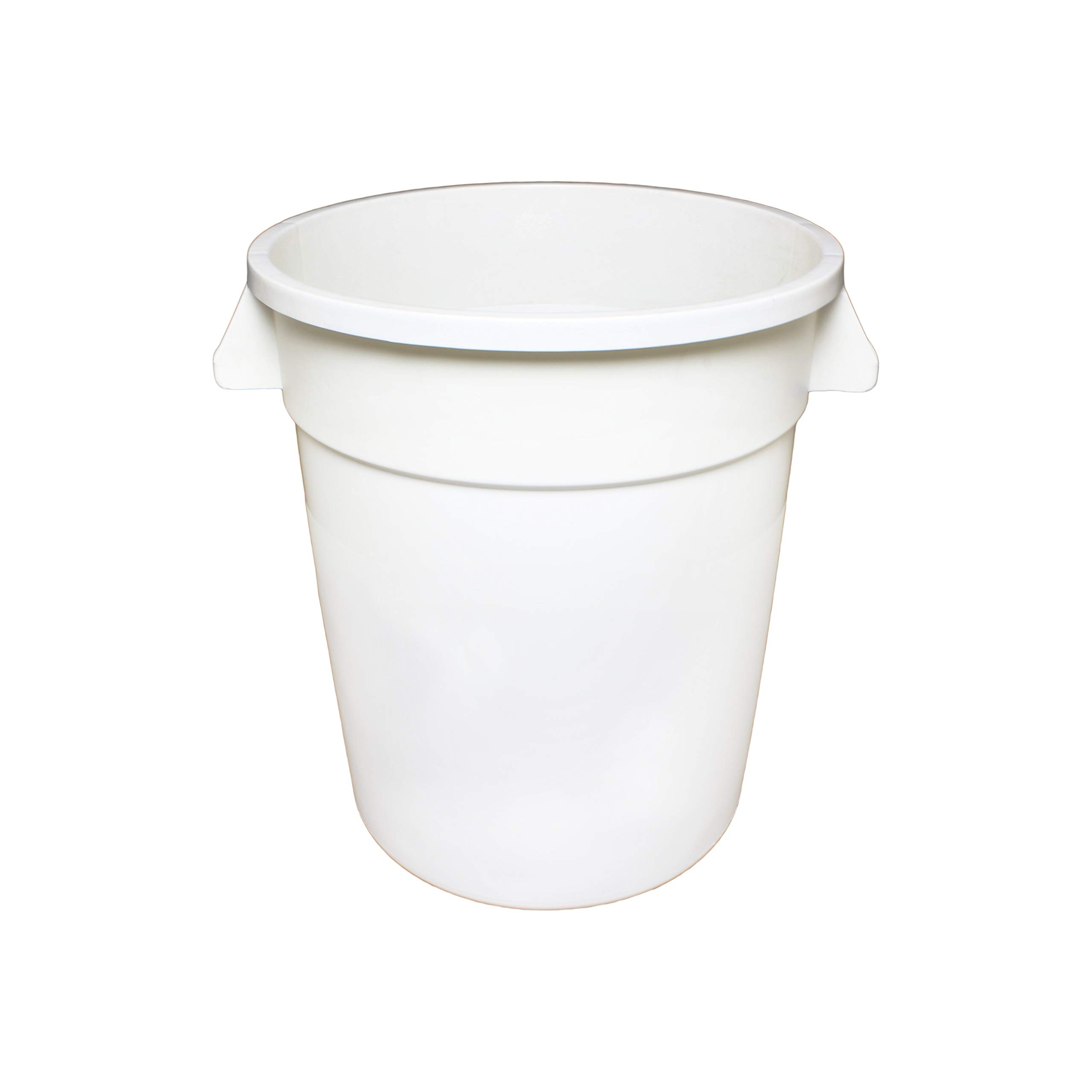 20 Gallon White Plastic Trash Can by Thunder Group - Durable Waste Bin for Kitchen, Office, or Outdoor Use