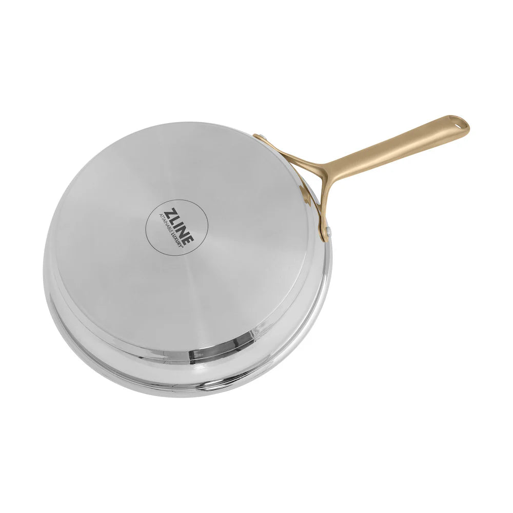 ZLINE 10-Piece Stainless Steel Cookware Set - Non-Toxic, Dishwasher Safe Pots and Pans with Glass Lids (CWSETL ST 10) - Perfect for Home Cooking, Professional Chefs & Restaurant Use