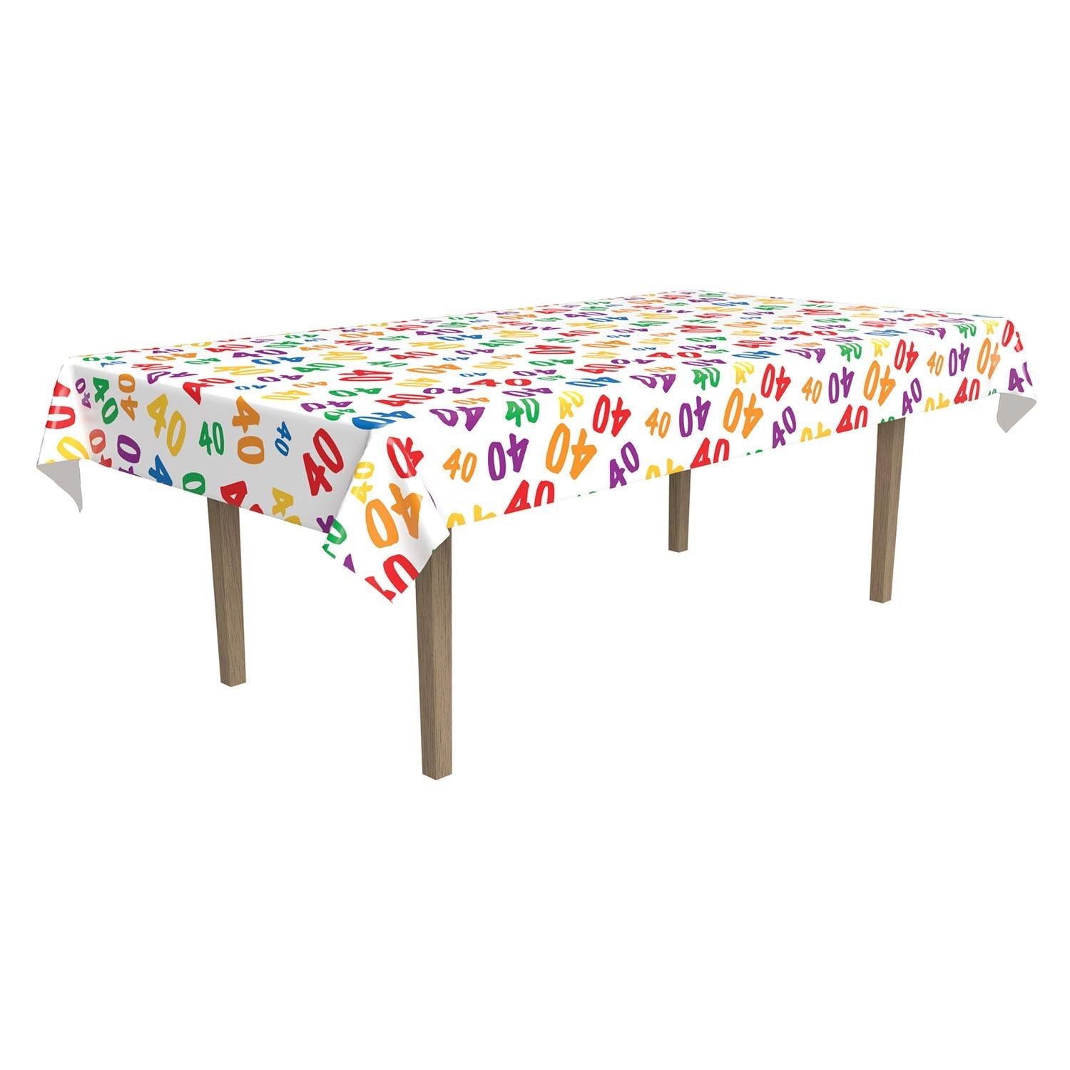 12 Pack Beistle 40th Birthday Party Table Covers - Premium Decorative Tablecloths for Anniversary Celebrations, Family Gatherings & Special Events
