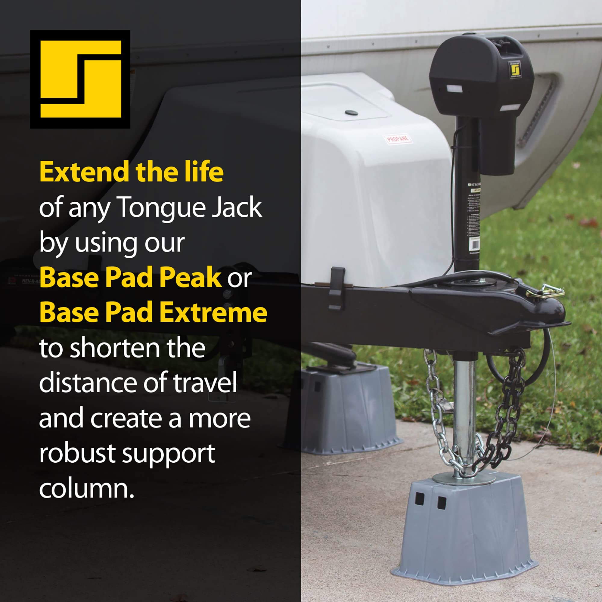 Stromberg Carlson JET-4500 Heavy Duty 4500 lb Electric Tongue Jack with Ball Screw Mechanism - 18