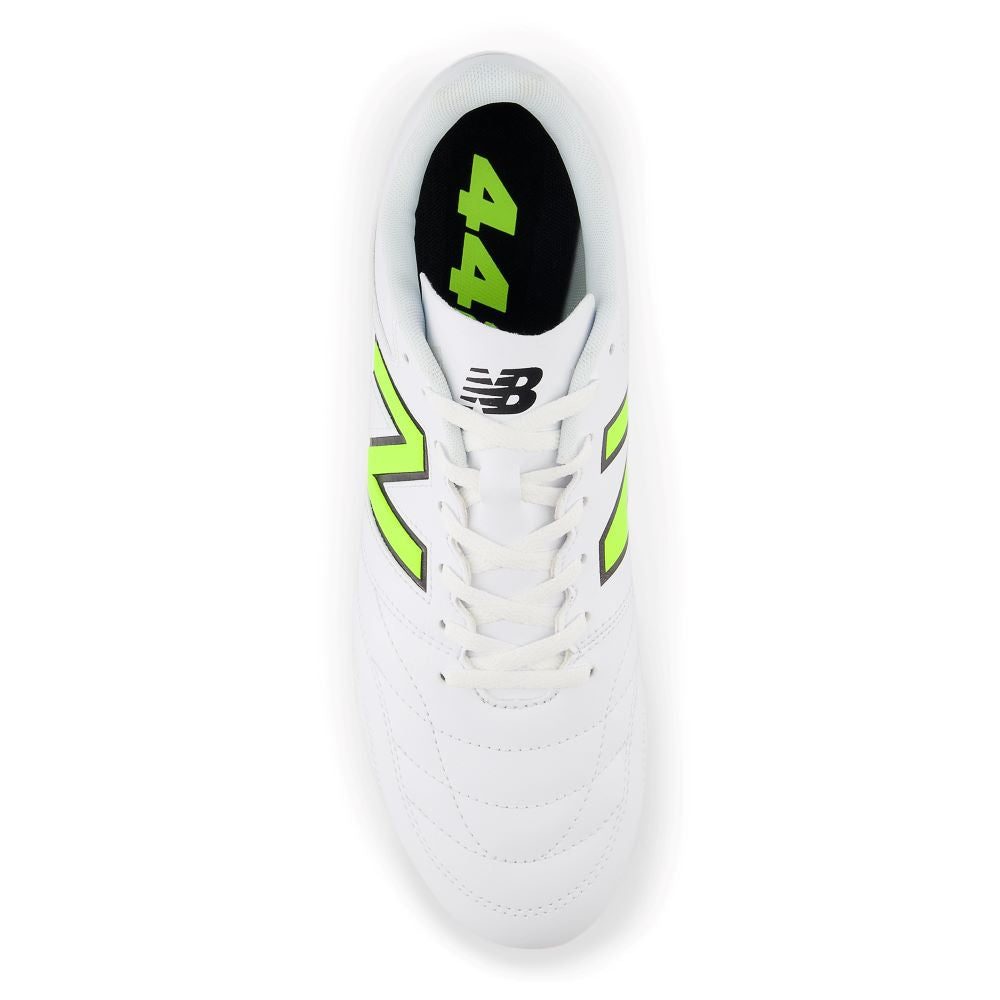 New Balance 442 Team FG 2E V2 Football Cleats for Men - White/Energy Red/Hi-Lite - Wide Fit Soccer Shoes for Artificial Grass & Firm Ground - Perfect for Training & Matches