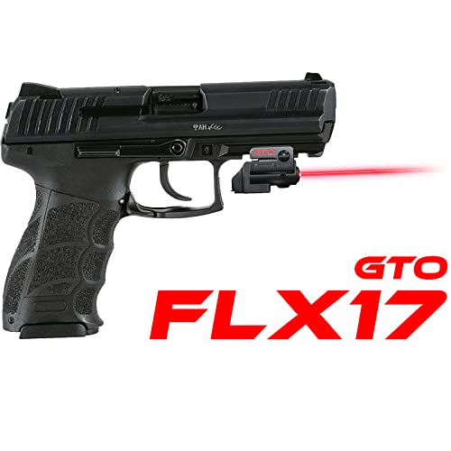ArmaLaser GTO & FLX17 Red Laser Sight Switch for HK P30 & P30L Pistols - Tactical Laser for Precision Shooting & Home Defense
