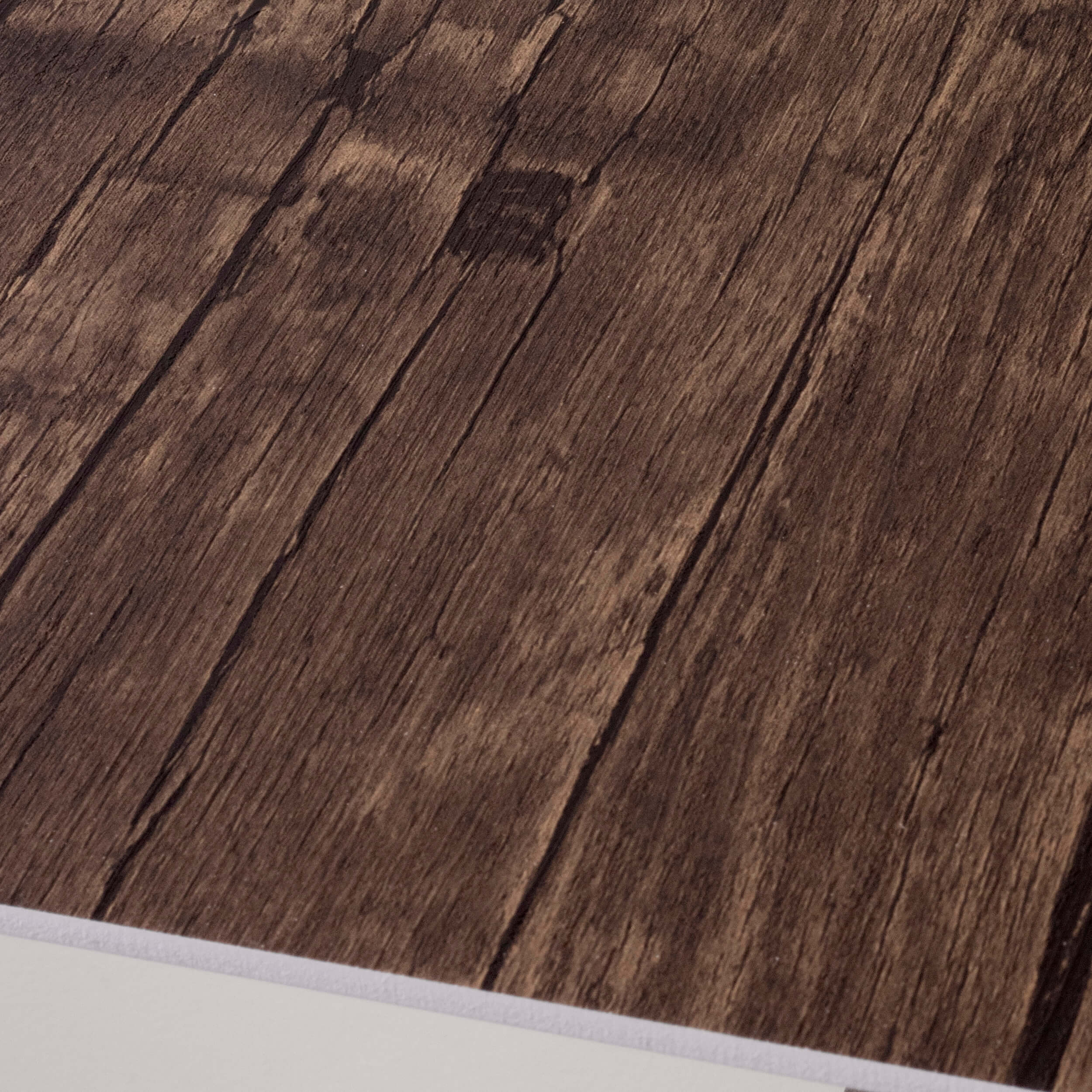 Dark Brown Wood Effect Textured V Flat Duo Boards - 60x60cm Wall Panels for Home Decor & DIY Projects - Perfect for Bedroom, Living Room, and Office Accent Walls