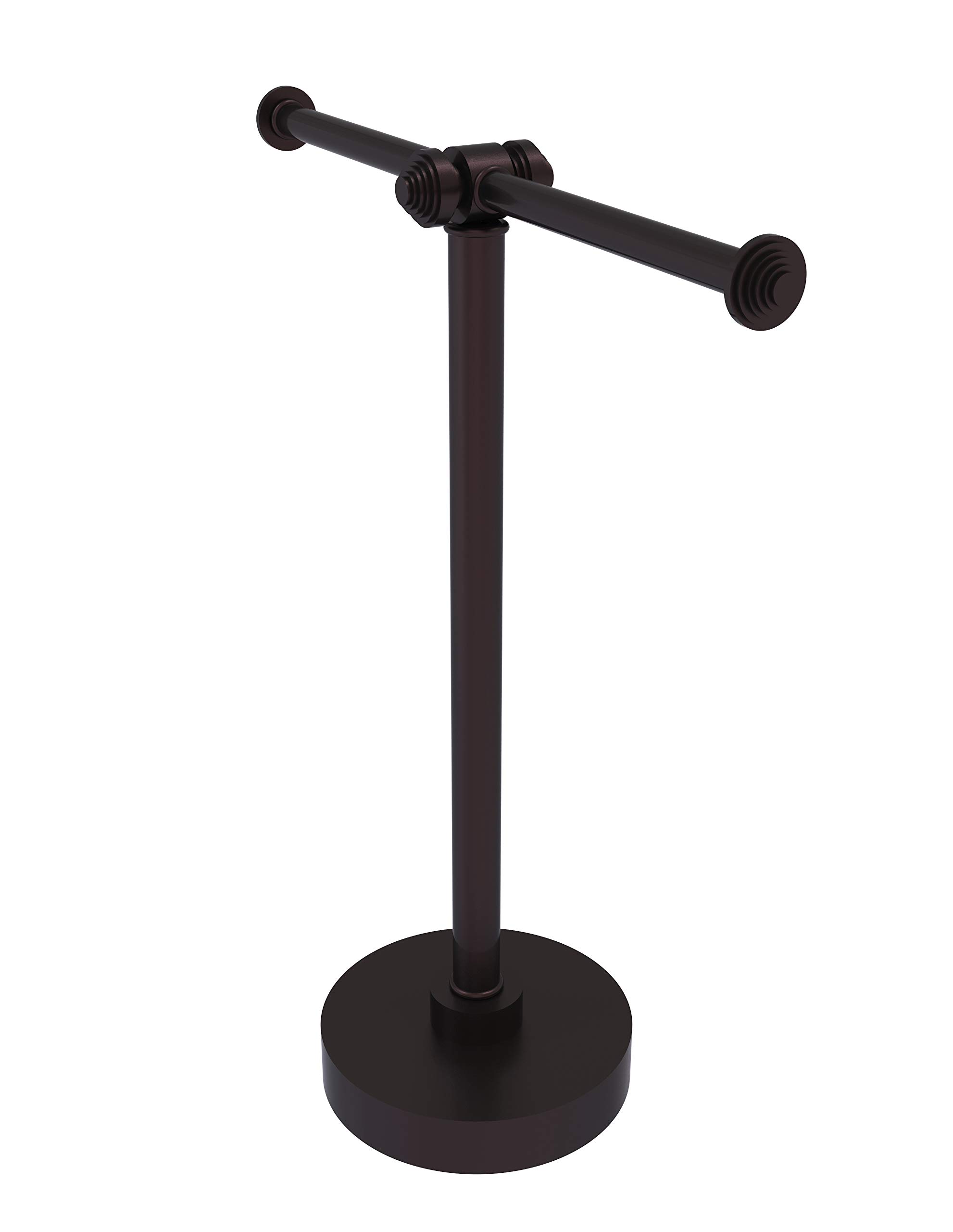 Allied Brass SB-82-ABZ Southbeach Collection Antique Bronze Vanity Top 2-Arm Guest Towel Holder for Bathroom & Powder Room Decor