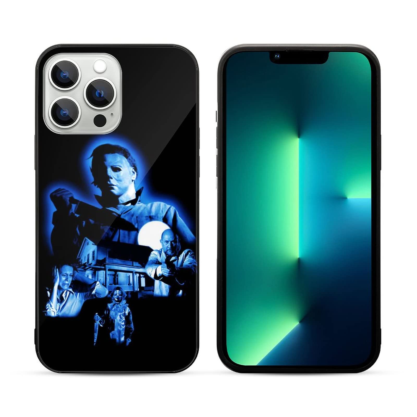 ZHANGXM Premium Glass Case for iPhone 13 & 13 Pro Max - Full Body Protection with Halloween Michael Myers Design - Shockproof Drop Protection Phone Cover - Perfect for Halloween Parties, Horror Fans & Everyday Use