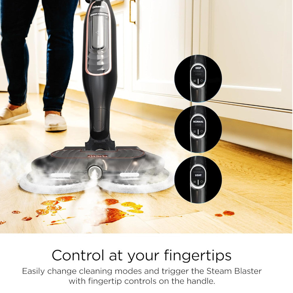 SHARK S7201 All-in-One Hard Floor Steam Mop with Steam Blaster Technology | Steam & Scrub for Deep Cleaning | Factory Serviced with 90-Day Warranty | Perfect for Tile, Wood & Laminate Floors