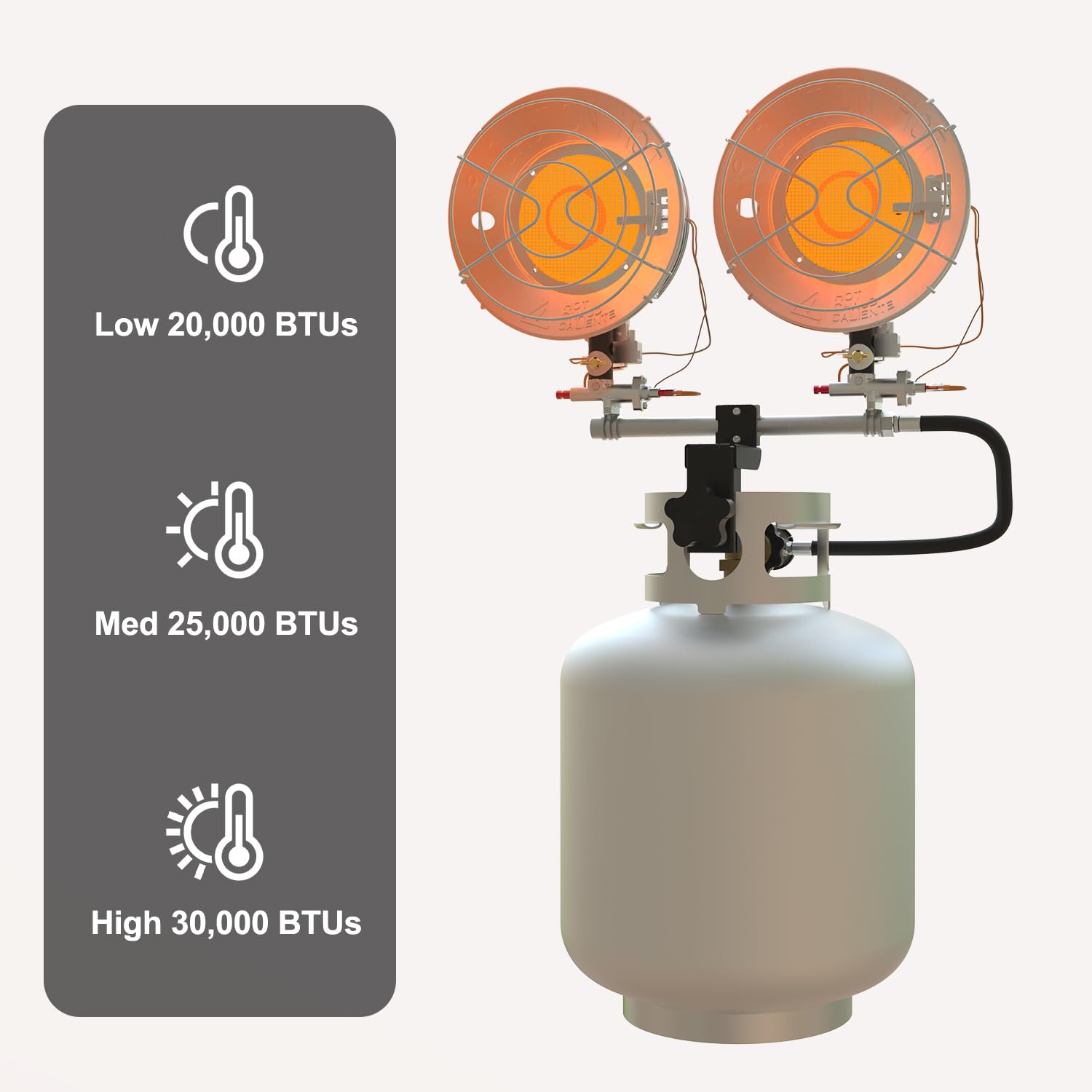 GASLAND PH02S 30,000 BTU Double Burner Propane Tank Top Heater - Portable Outdoor Gas Heater for Camping, Garage, Porch, Backyard & Sports Events - Perfect for Patio Parties, Tailgating & Winter Heating