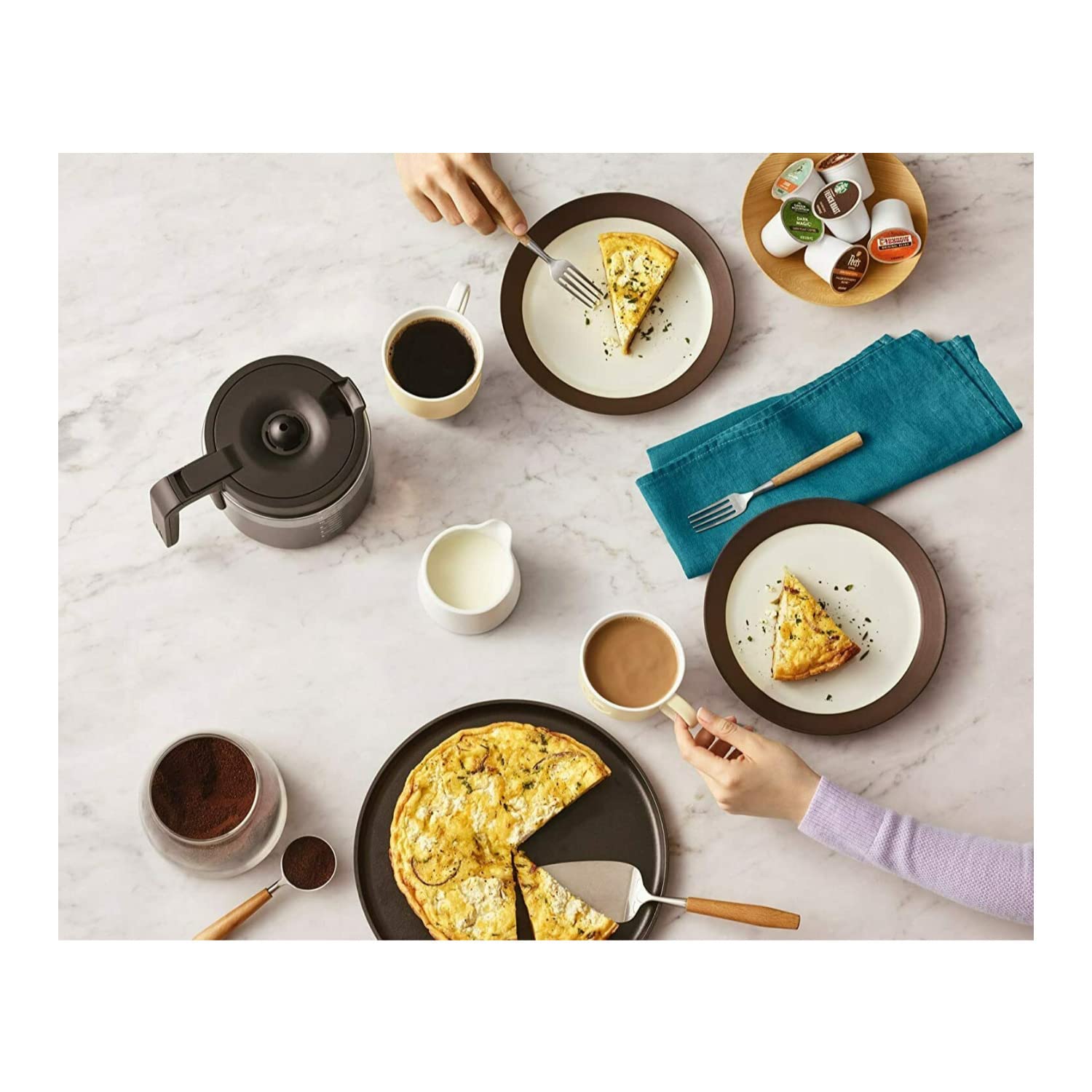 Keurig K-Duo Single Serve & Carafe Coffee Maker with Ground Coffee and 12 K-Cup Pods Bundle (3 Items) - Perfect for Home, Office and Entertaining