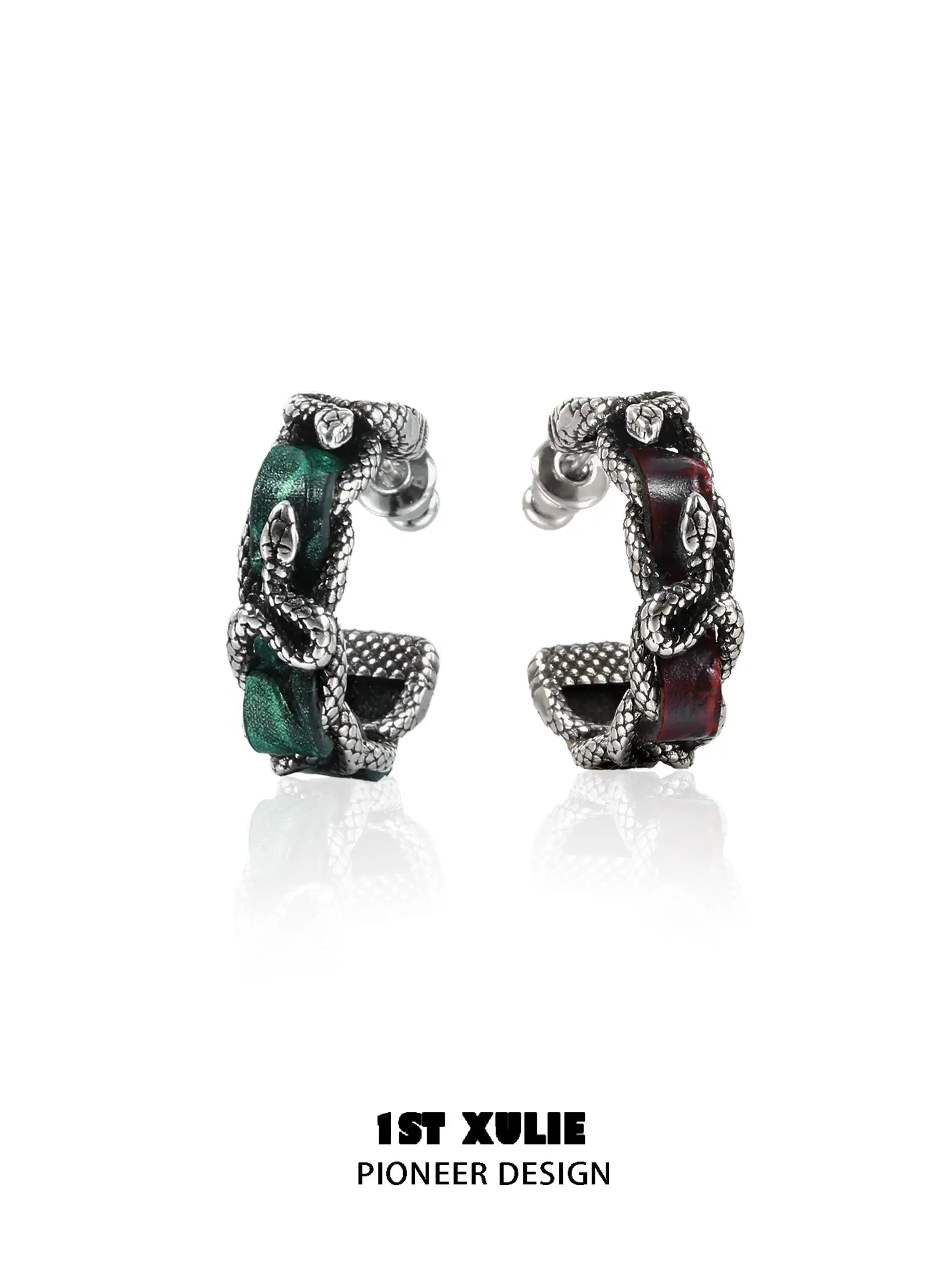 S925 Sterling Silver 18K Gold Plated Snake Bite Hoop Earrings for Women - Fashion Statement Jewelry for Parties, Date Nights & Everyday Wear