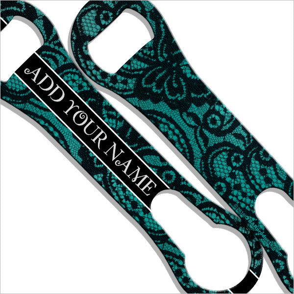 Custom Personalized V Rod® Bottle Opener with Sexy Lace Design - Perfect for Parties, Weddings & Gifts