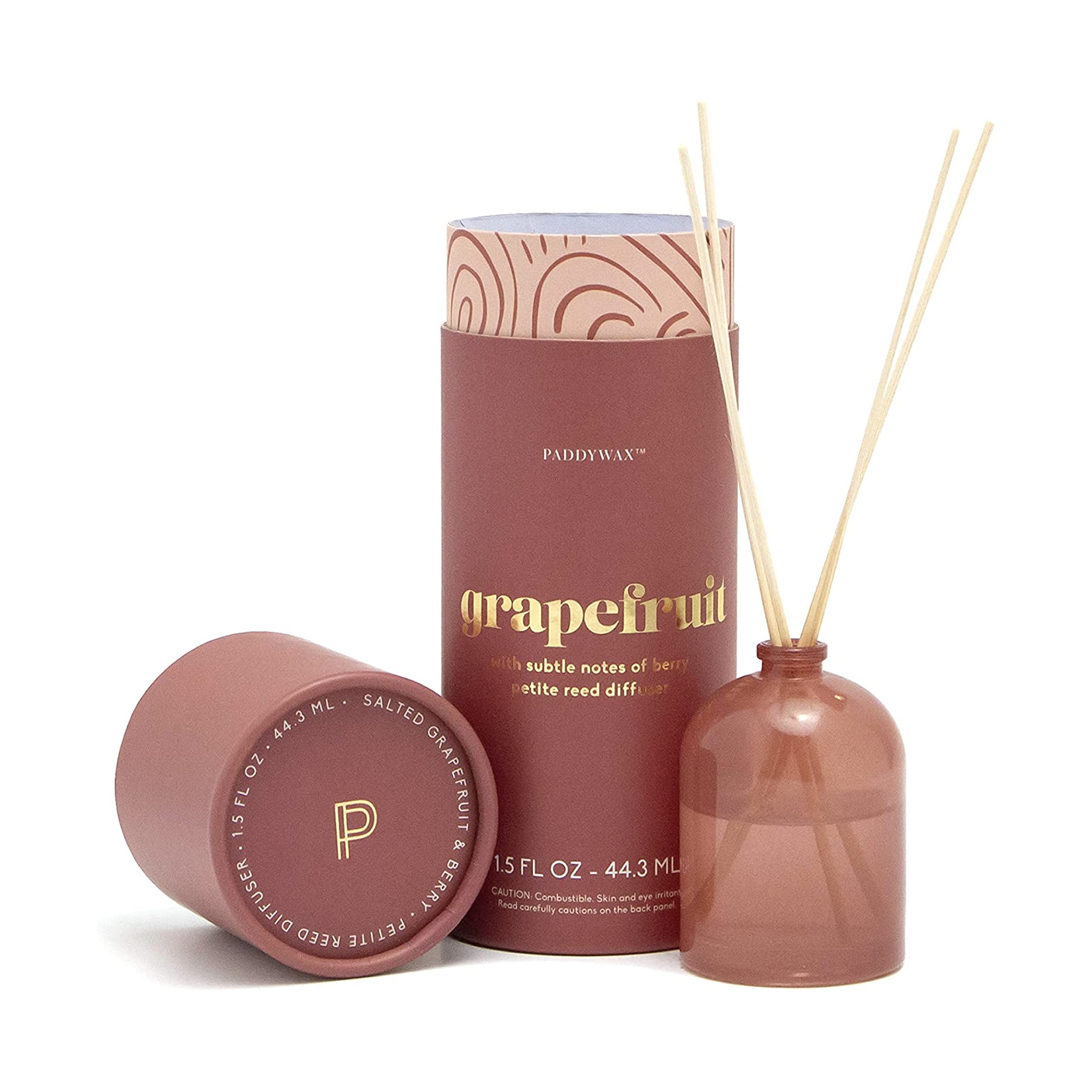 Paddywax Candles Petite Collection | Rose & Grapefruit Reed Diffuser for Home | Aromatherapy for Bedroom, Bathroom & Living Room Decor