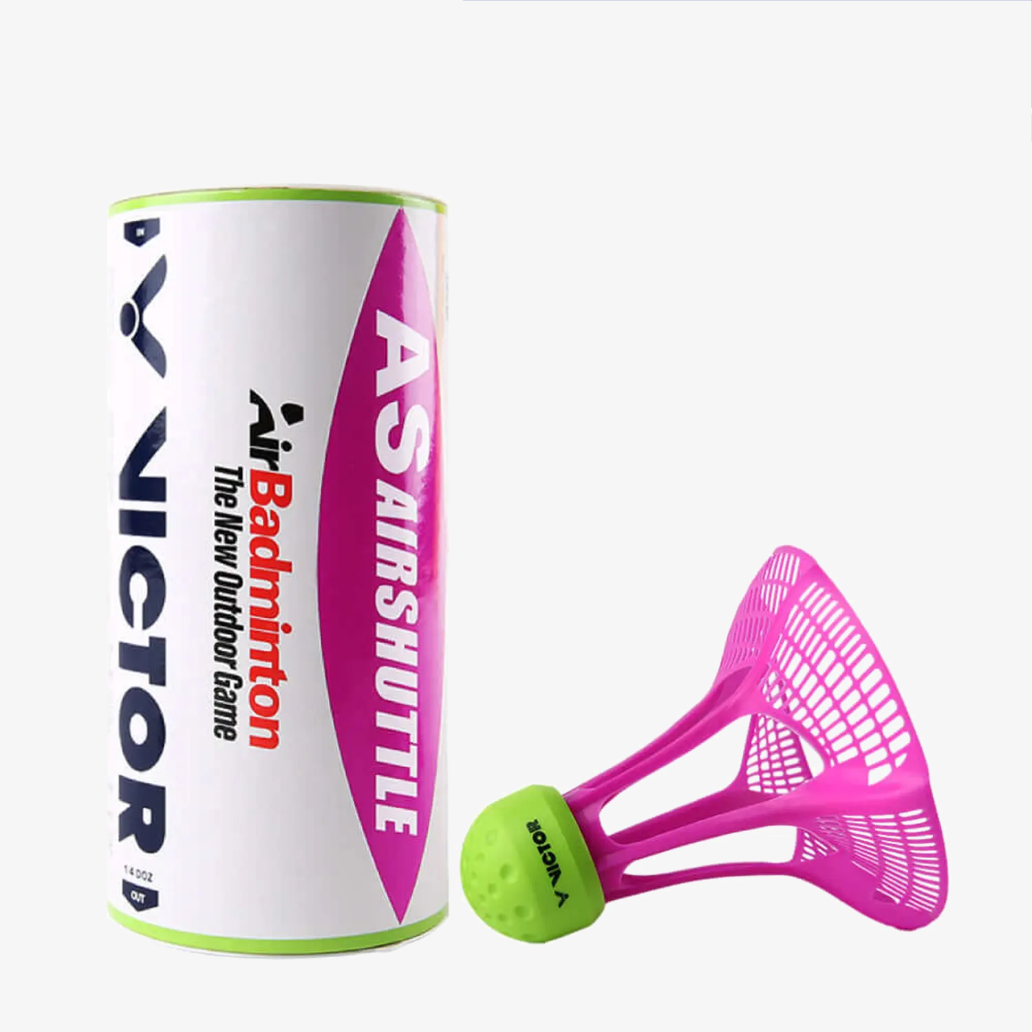 Victor AS Air Synthetic Badminton Shuttlecocks - Premium Nylon Feather Shuttle for Indoor/Outdoor Training & Competitive Play