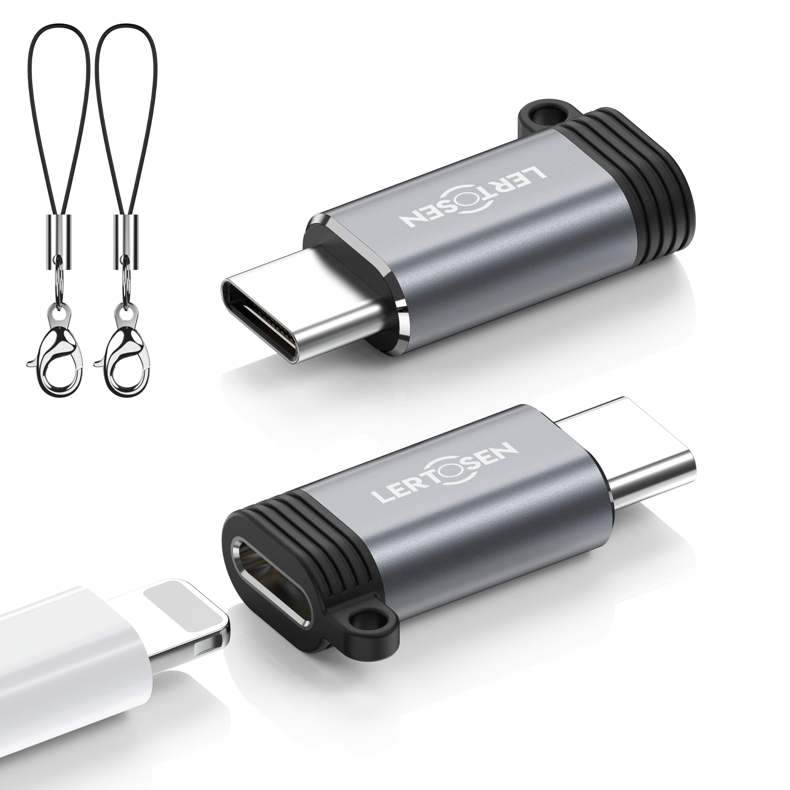 2 Pack Lightning to USB C Adapter - Compatible with iPhone 15/16 Series, Samsung S24, iPad Air - Fast Charging & High-Speed Data Transfer - Type C Charger Connector for Phones & Tablets - Perfect for Travel, Office & Home Charging