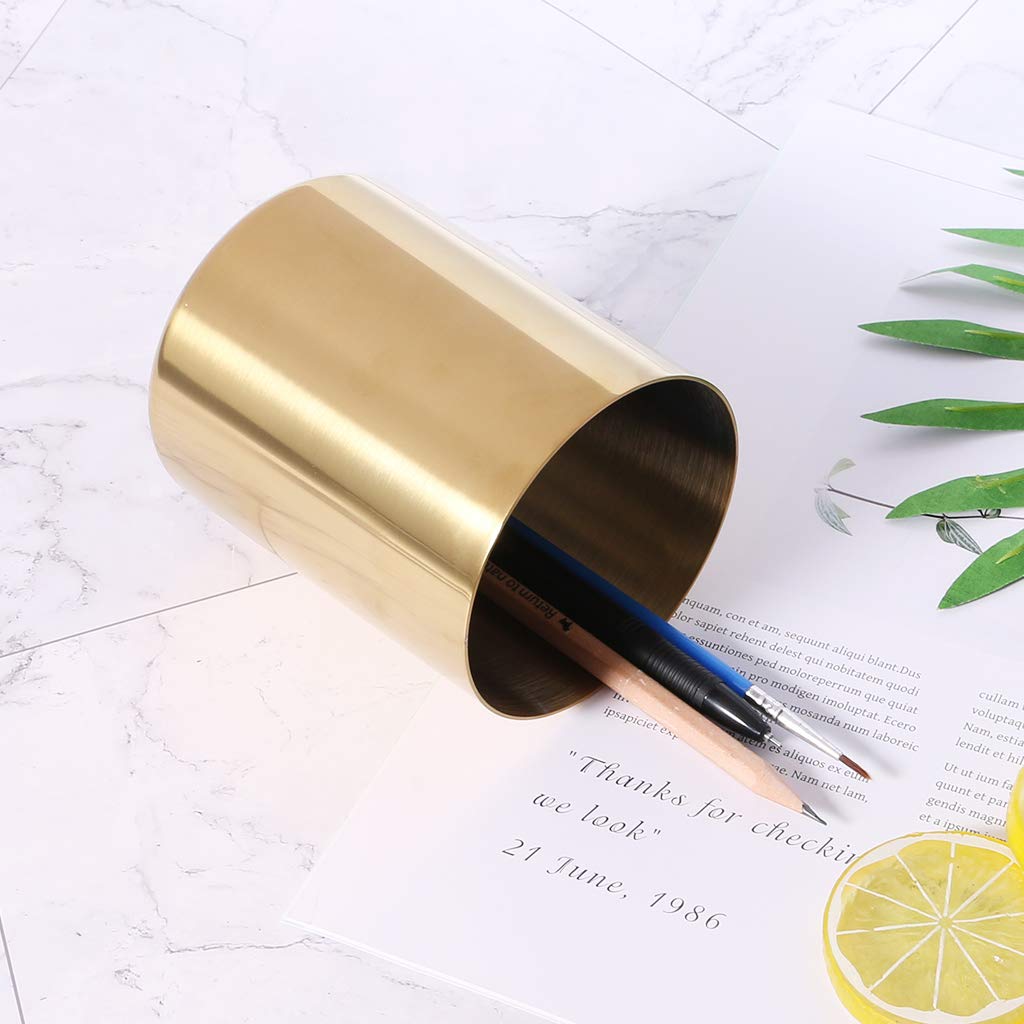 Golden Pen Holder & Pencil Organizer - Elegant Desk Storage for Home Office, School, and Workspace Decor - Perfect for Writers, Students & Professionals