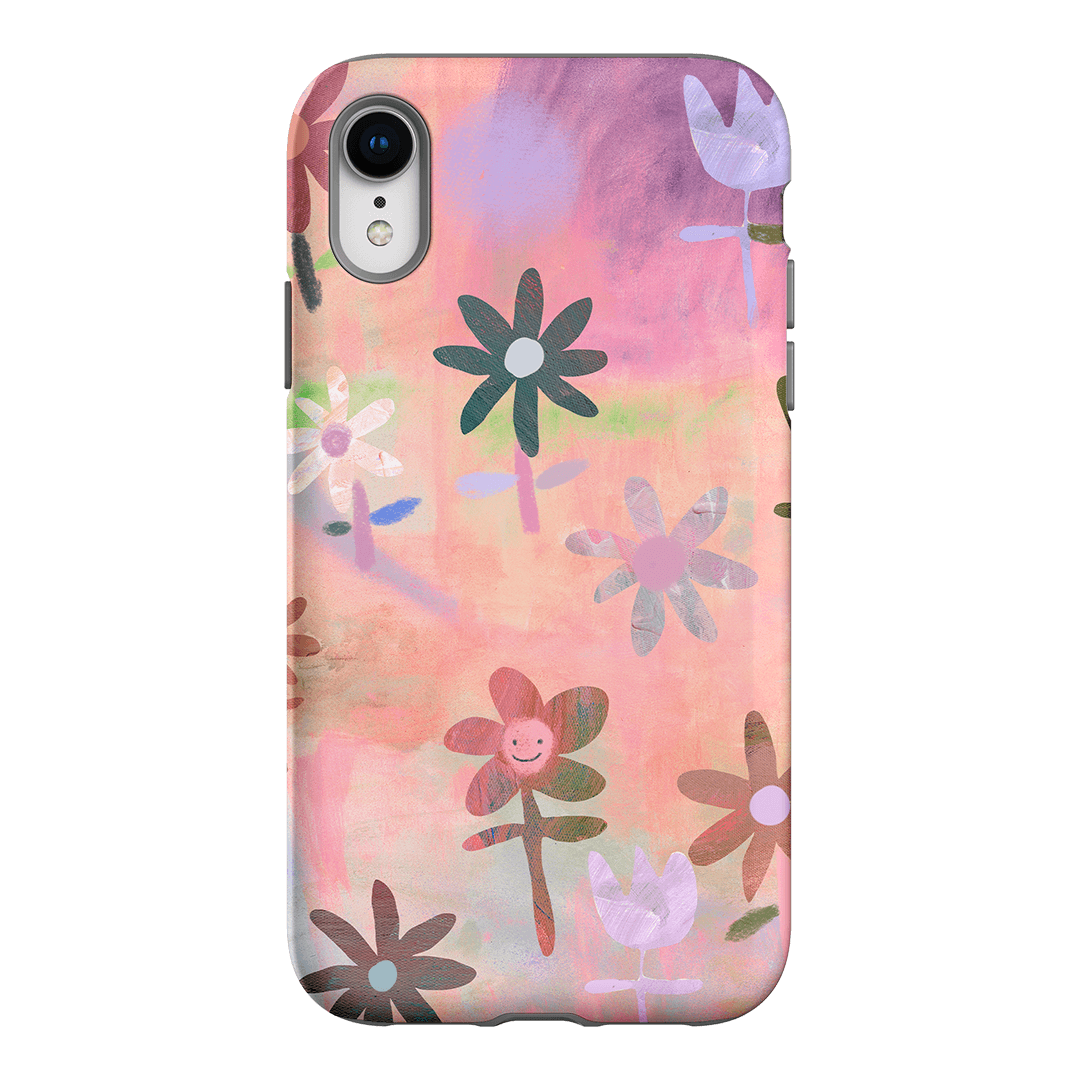 Premium Lazy Daisy Floral Phone Case - Shockproof & Slim Design for iPhone 15/14/13/12/Pro/Max - Perfect for Everyday Use, Travel & Outdoor Activities