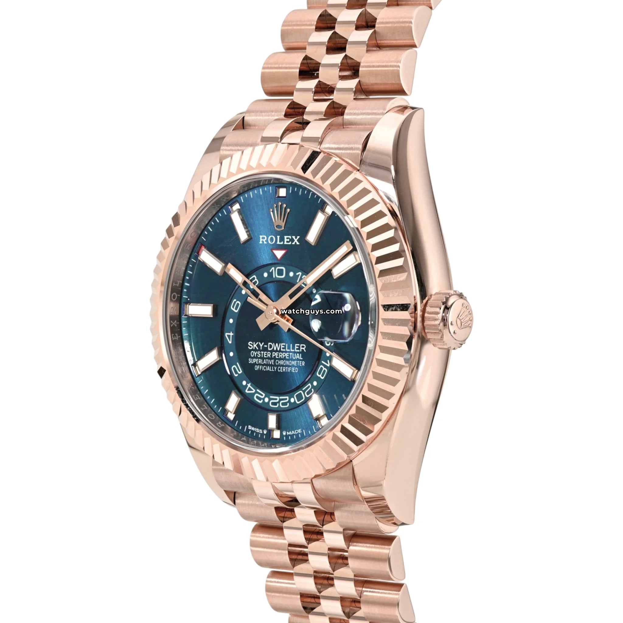 Rolex Sky-Dweller 336935 Everose Gold Blue Dial Jubilee Bracelet - Luxury Watch for Travel & Business Professionals