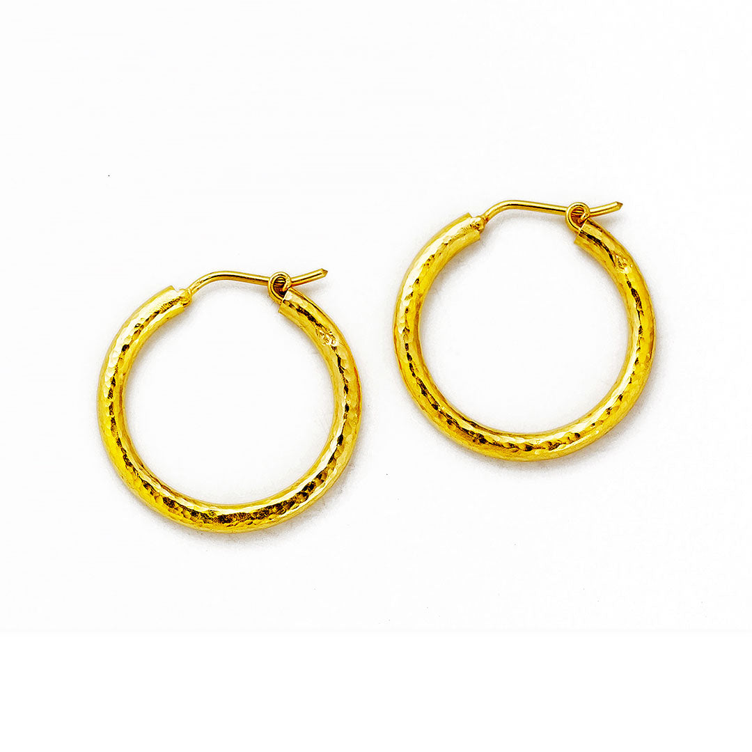 Elizabeth Locke Giant Hoop Earrings - 18K Gold Plated Fashion Statement Jewelry for Women | Perfect for Parties, Weddings & Everyday Wear