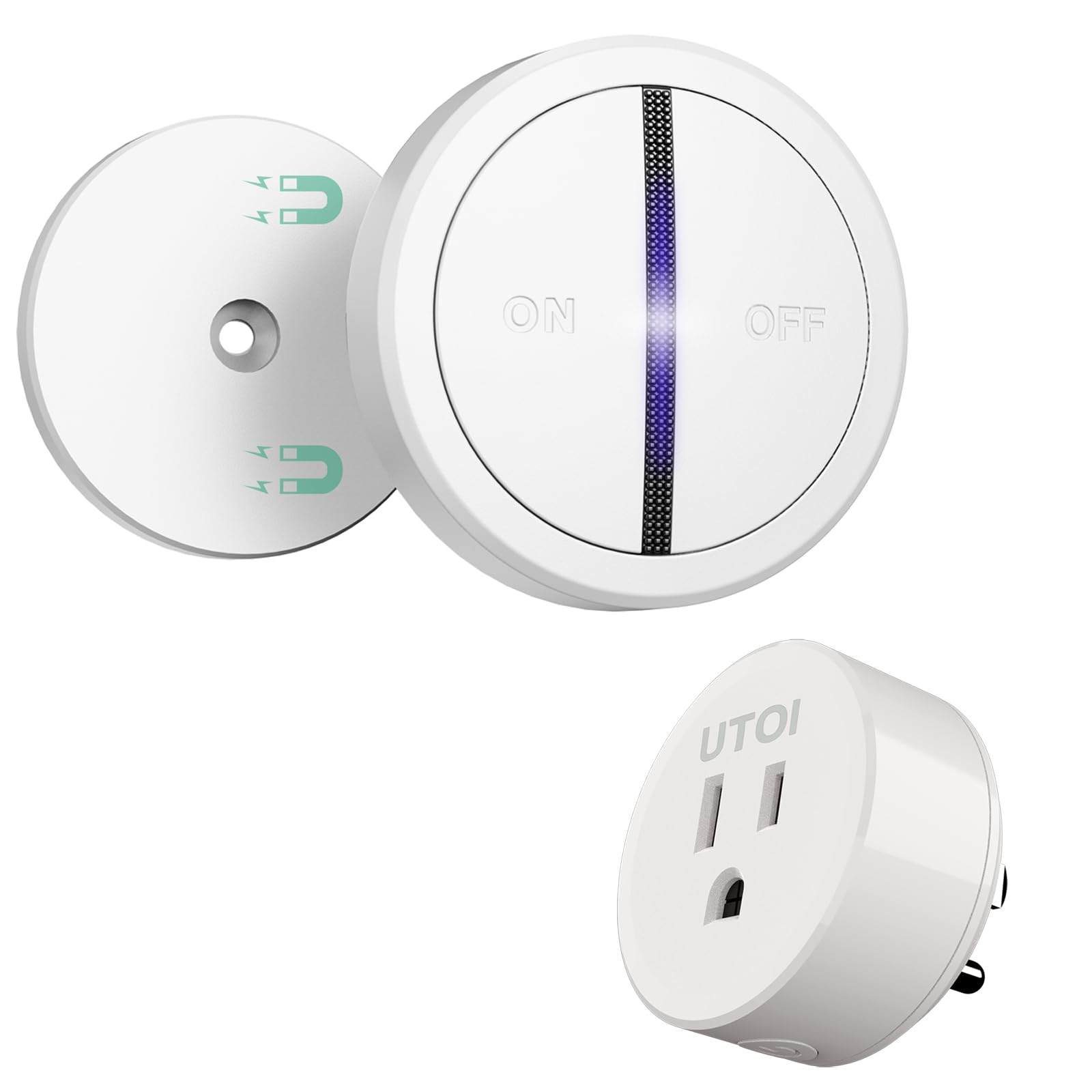 Wireless Remote Control Outlet Plug - 15A Heavy Duty RF Remote Switch with 656ft Range for Indoor Lights, Appliances & Garbage Disposal | Expandable White Outlet | Perfect for Home Automation, Smart Lighting & Garage Organization