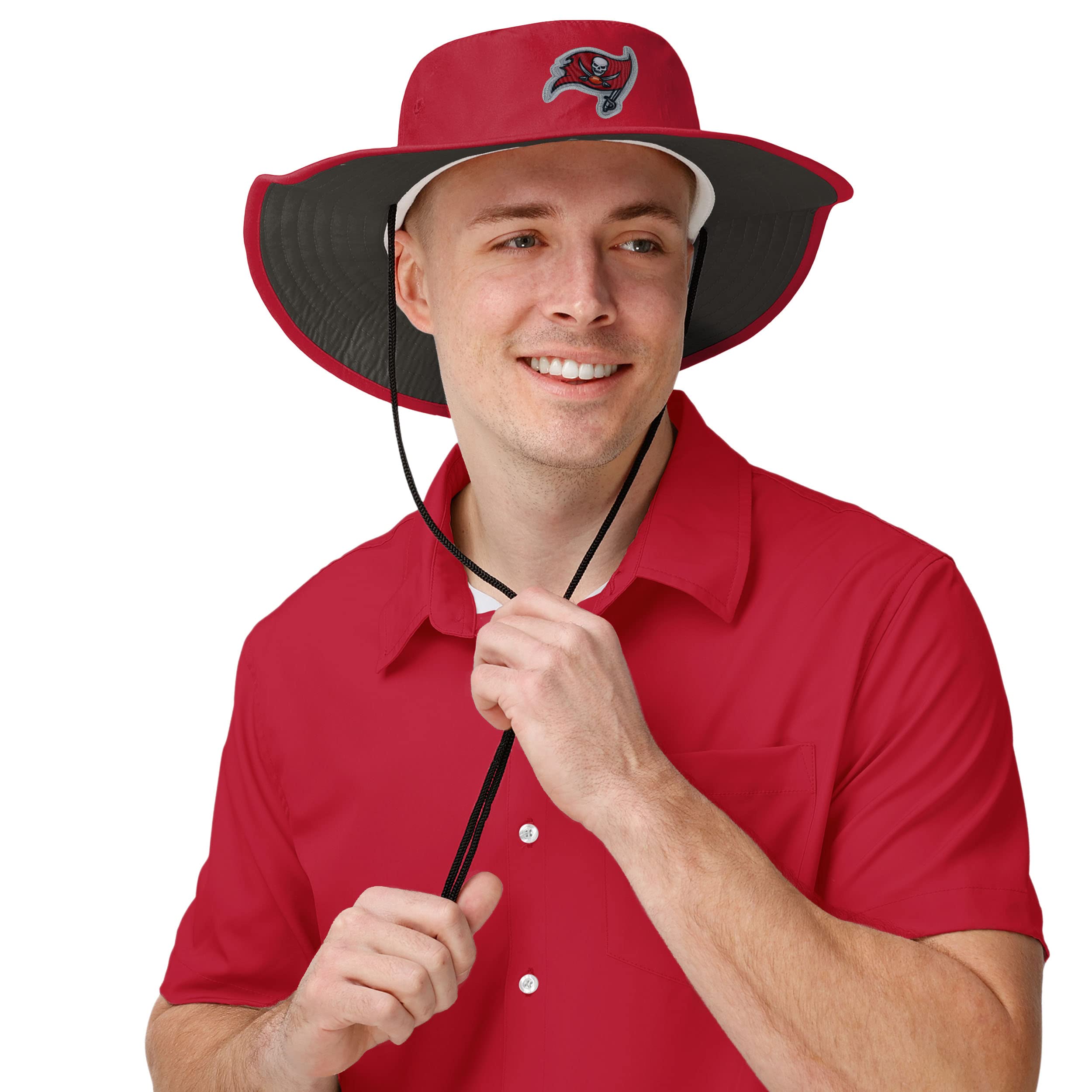 FOCO Men's NFL Team Logo Sun Bucket Boonie Hat - Adjustable Outdoor Sports Hat for Football Fans, Beach, Fishing & Hiking
