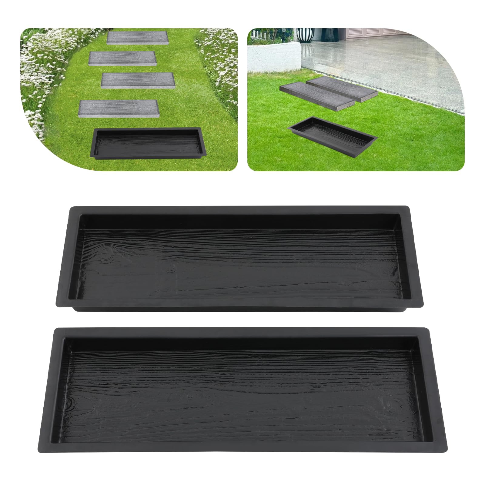 2 Pack Walk Path Maker - Reusable Concrete Stone Mold for Paving Pavement, Patio, Lawn & Garden - DIY Walkway & Pathway Mold for Outdoor Landscaping Projects