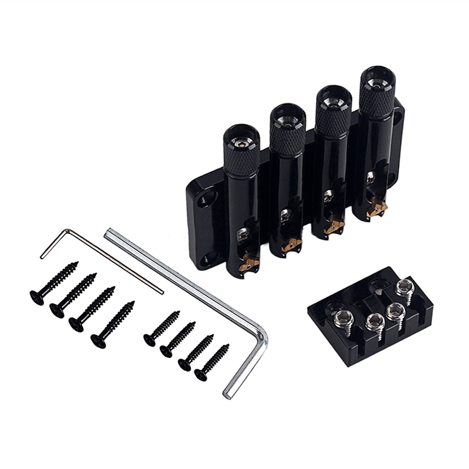 4-String Headless Bass Guitar Bridge - Electric Guitar Replacement Part for Smooth Playability | Perfect for DIY Guitar Upgrades & Professional Bass Players