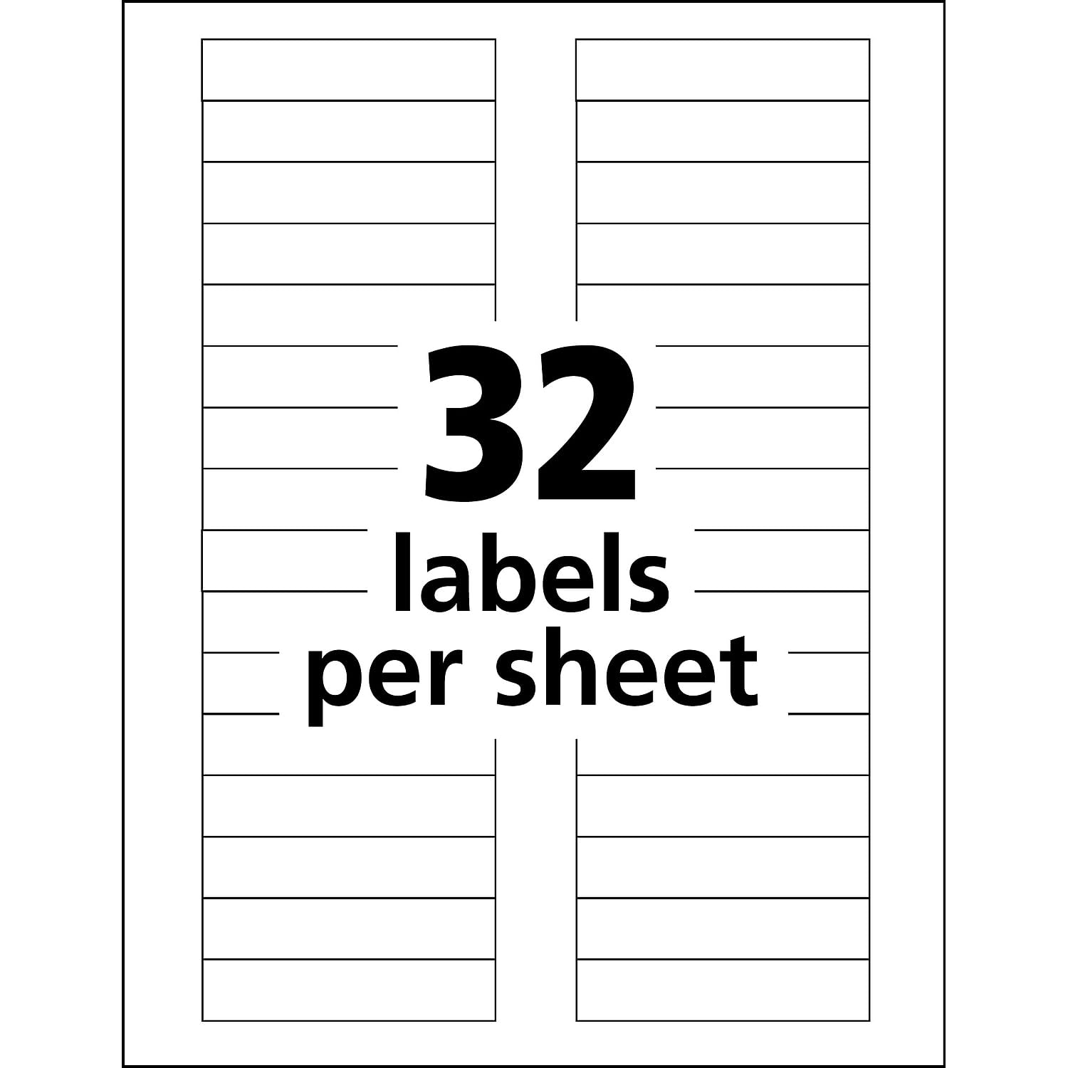AVERY AVE6577 Permanent Durable ID Laser Labels for Office Organization, File Identification & Asset Tracking