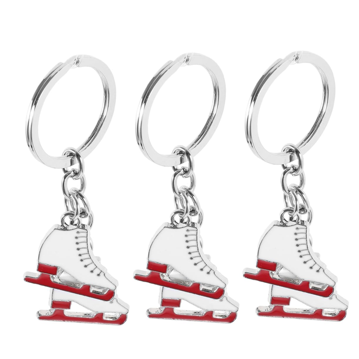 MILISTEN 3-Piece Skate Keychain Set - Mini Ice Skate Keychains, Novelty Metal Key Holders with Boot Keychain - Perfect for Skaters, Winter Sports Enthusiasts & Gift Giving