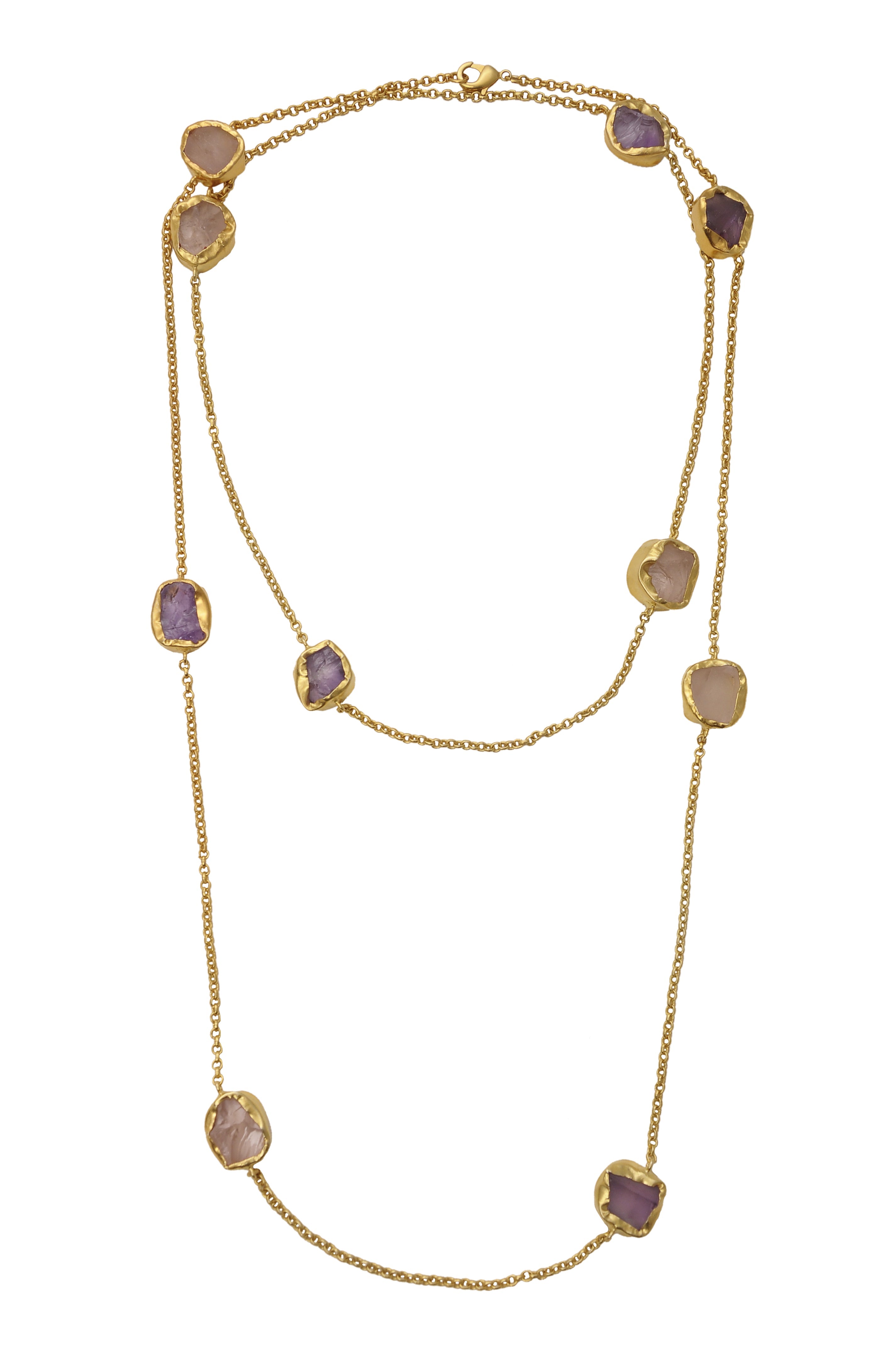 Elegant Alternating Gold Necklace for Women - Perfect for Parties, Weddings & Everyday Wear