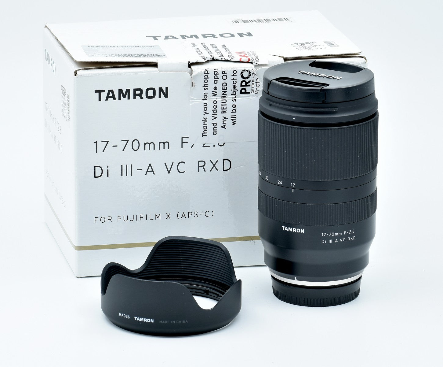 Tamron 17-70mm f/2.8 Di III-A VC RXD Lens for Fujifilm X Mount - Like New Open Box - Perfect for Portrait, Street & Travel Photography