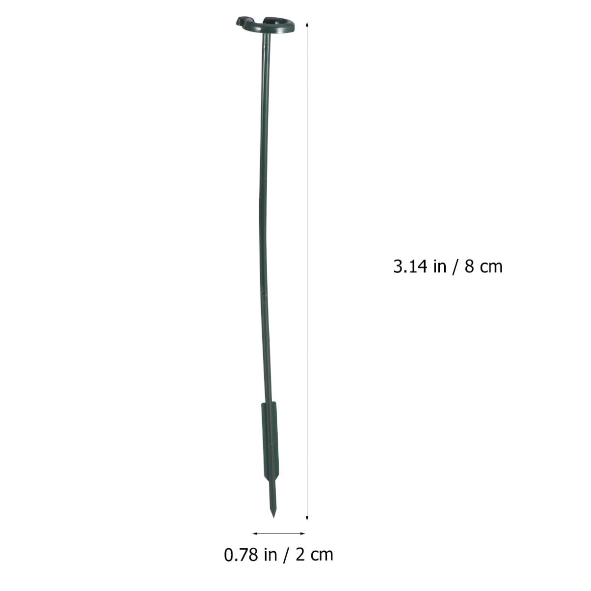 DOITOOL 6Pcs Plastic Plant Support Stakes - 8cm Orchid Stakes & Potted Plant Supports for Indoor/Outdoor Gardening, Flowers, Vegetables - Durable Garden Stakes for Home & Office Plants