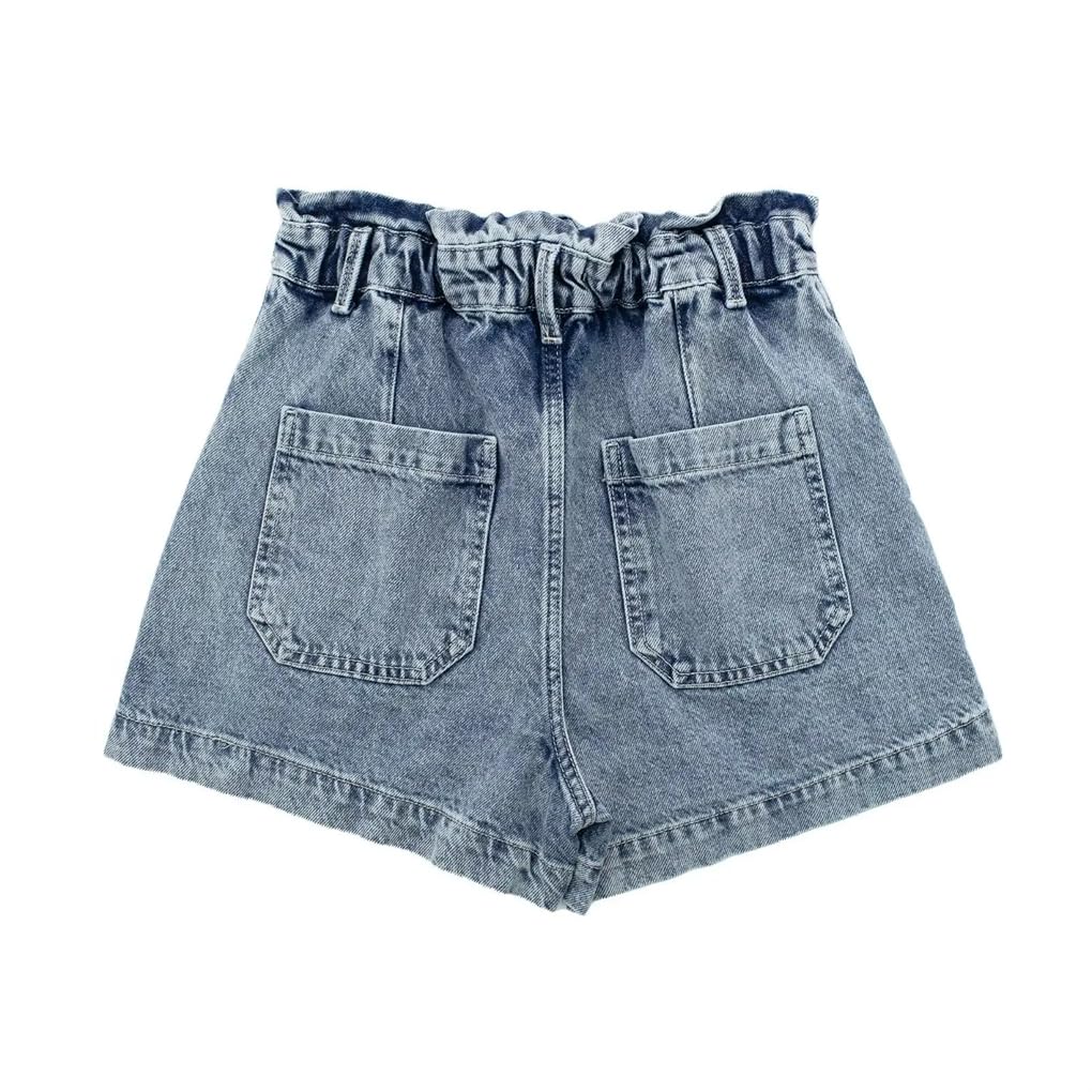 Women's Blue Denim 3-Piece Set - Long Sleeve Jacket, Vest & Flare Shorts | 2024 Vintage Jeans Outfit | Casual Streetwear, Spring Fashion, Weekend Brunch Outfit