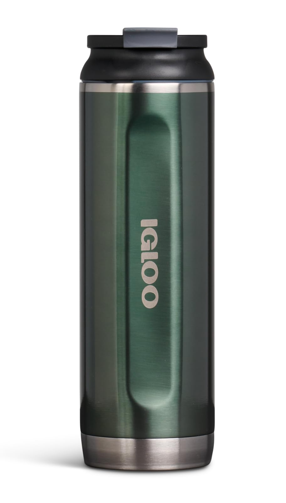 Igloo Stainless Steel Flip 'n' Sip Tumbler - 20oz Insulated Travel Mug with Leak-Proof Lid for Hot & Cold Drinks - Perfect for Commuting, Camping and Office Use