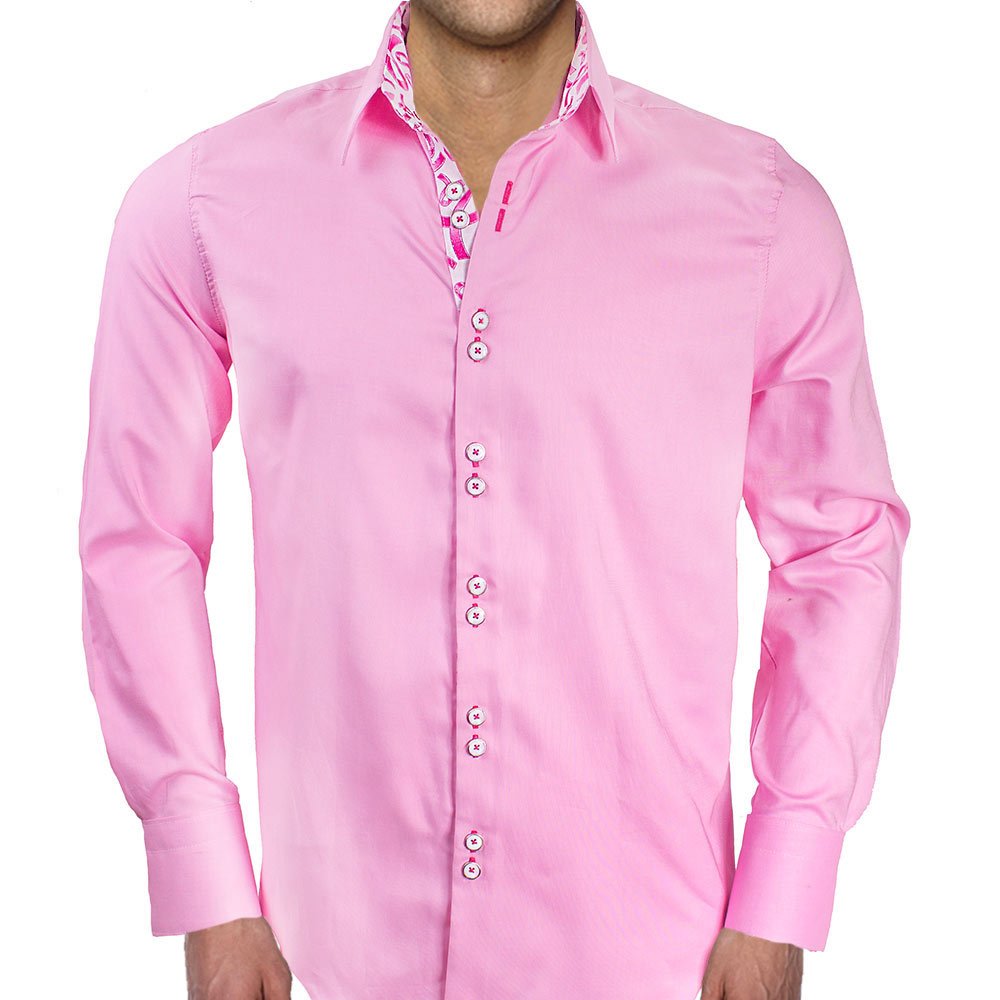 Pink Breast Cancer Awareness Dress Shirts for Men - Premium USA-Made Formal Shirts - Office Wear & Charity Events