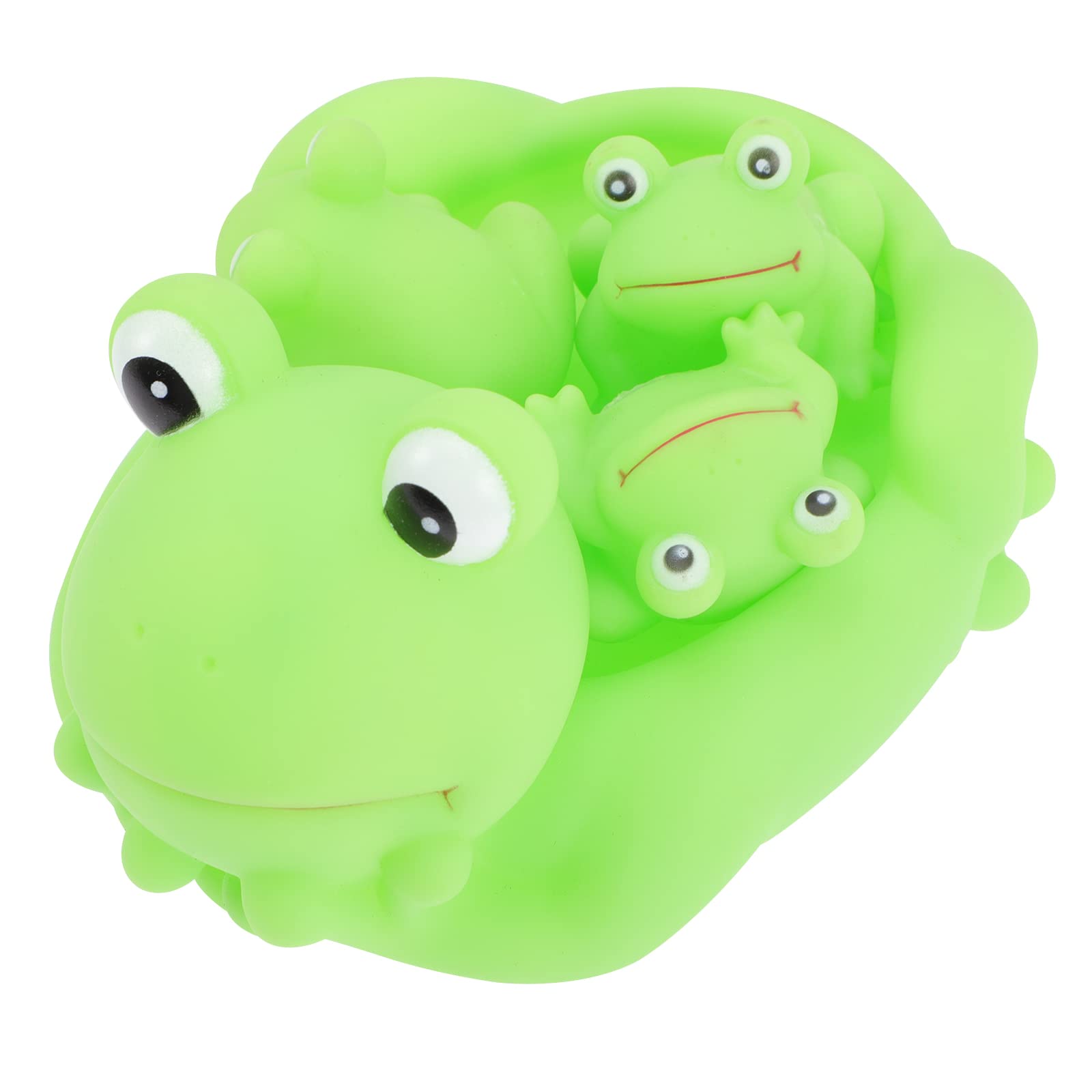 LUOZZY 4 Pack Wind Up Floating Bath Toys - Cute Frog Squeeze Pool Toys for Kids, Fun Bathtime & Swimming Pool Games - Perfect Birthday Gift (Green)