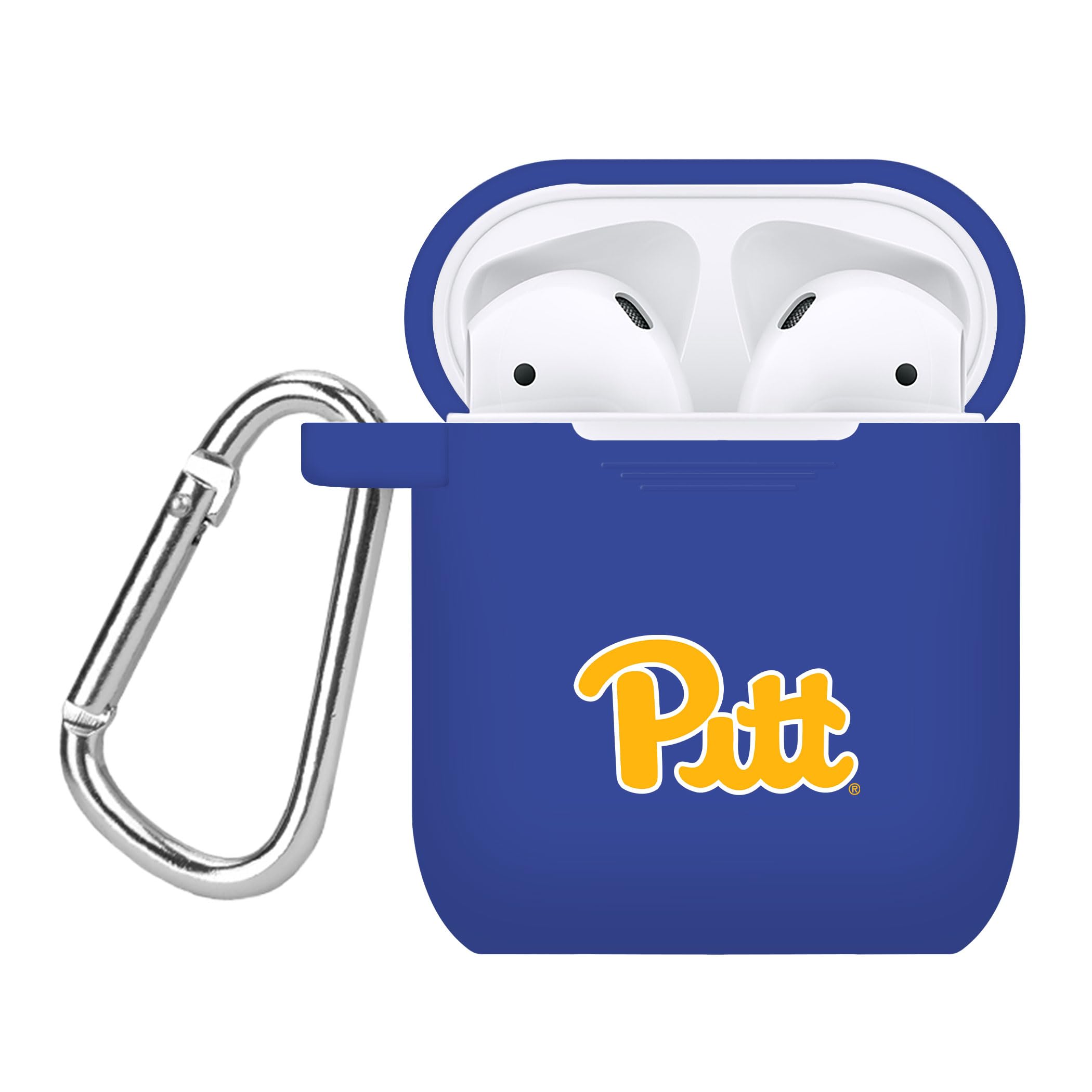 Pittsburgh Panthers Silicone Case Cover for Apple AirPods 1st & 2nd Generation - Durable Protective Blue Case - Perfect for School, Sports & Panthers Fans