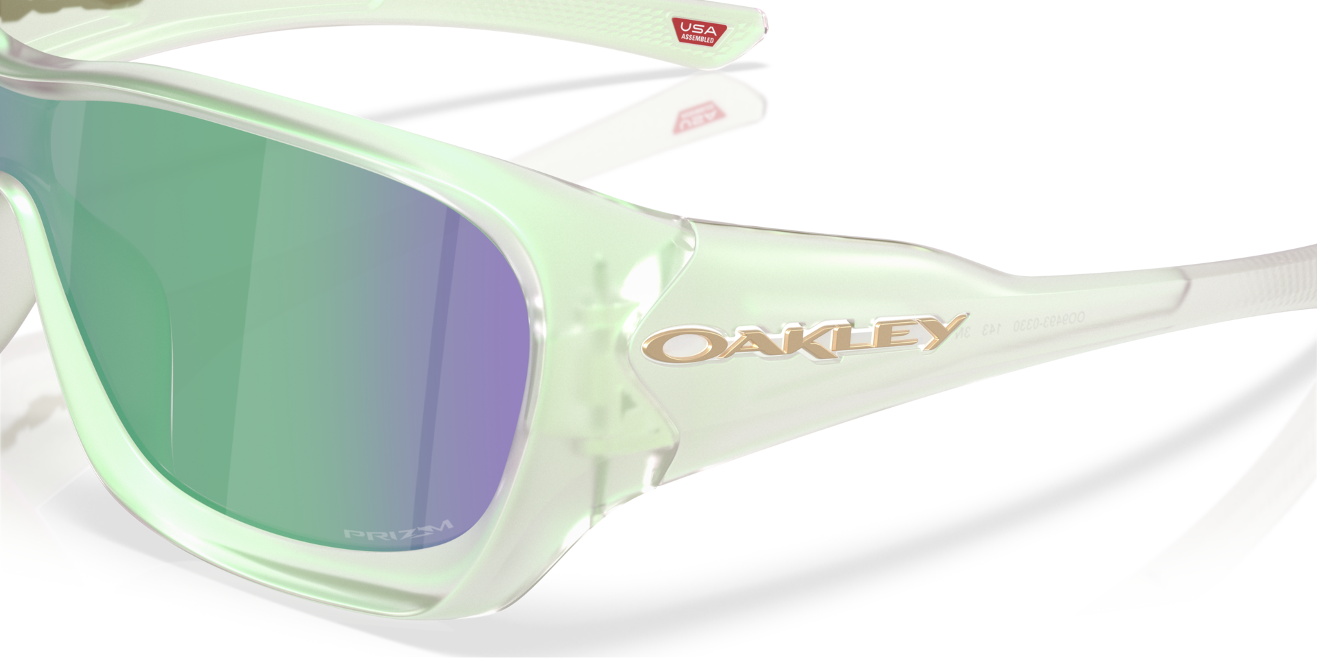 DE LA SALLE Light Matte Jade Opline Sunglasses with Prizm Jade Lens - Polarized Sports & Outdoor Activities for Running, Cycling, and Driving