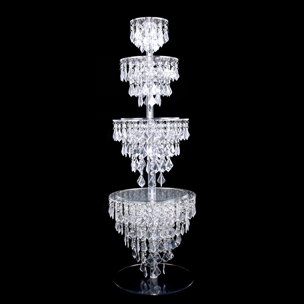 10 Inch Acrylic Crystal Cake Stand - Elegant Cupcake & Dessert Display for Weddings, Parties & Events - Perfect for Wedding Cake, Dessert Table & Party Decorations