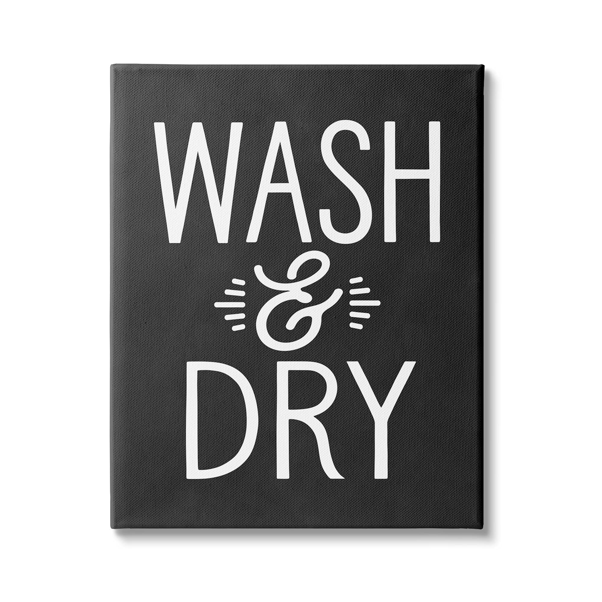Stupell Industries Vintage Wash & Dry Sign - Rustic Laundry Room Decor & Kitchen Wall Art - Perfect for Farmhouse, Bathroom, and Laundry Room Decorations