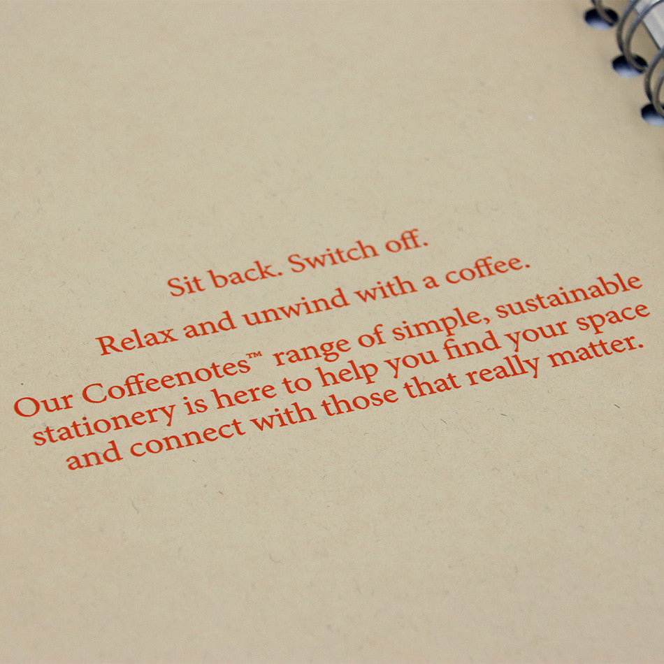Premium Coffeenotes Grande Wirebound Notebook - Kraft Brown Cover, 8.5