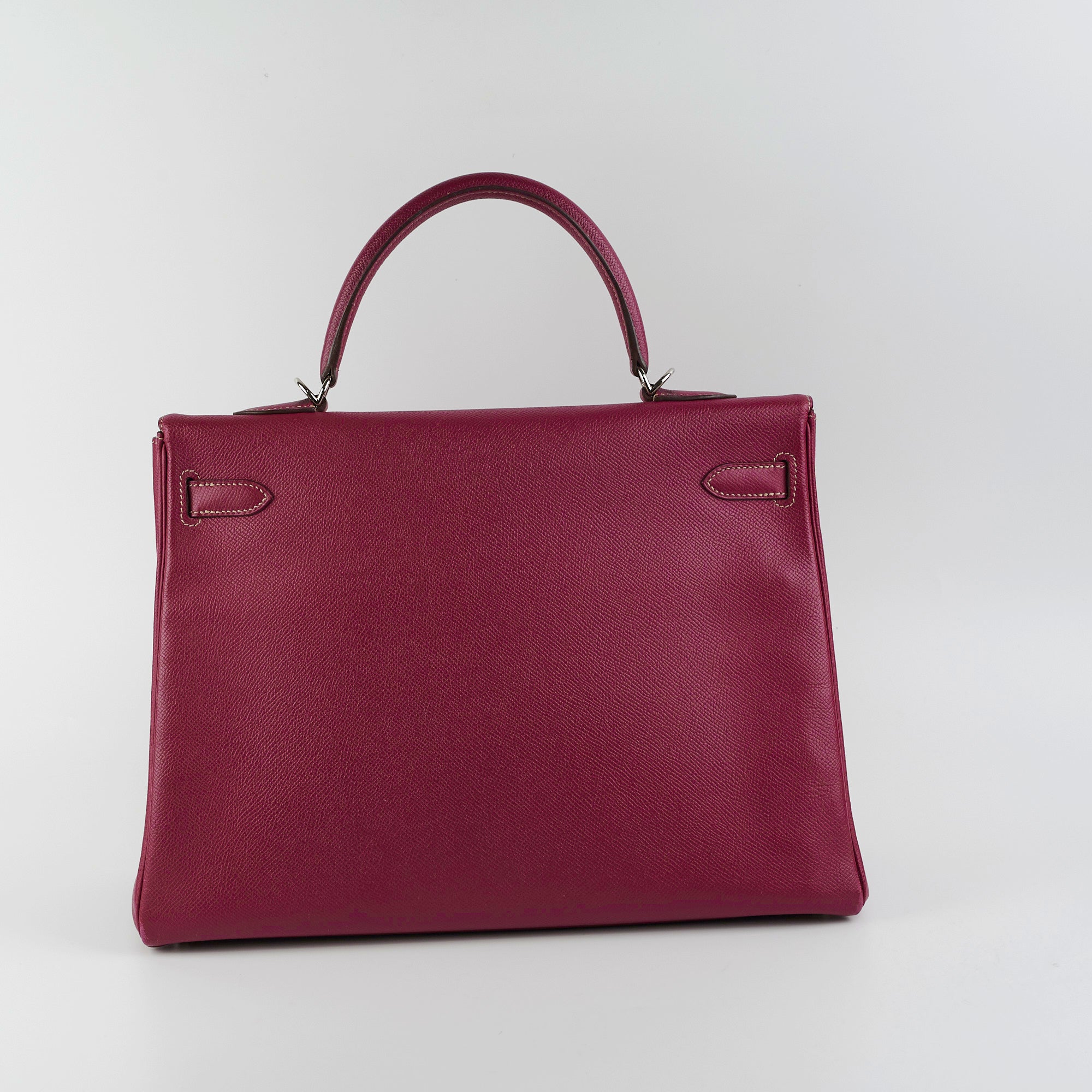 Authentic Hermes Kelly 35 Epsom Leather Bag in Tosca Color with Square Stamp (2011) - Luxury Handbag for Women, Perfect for Work, Travel & Special Occasions