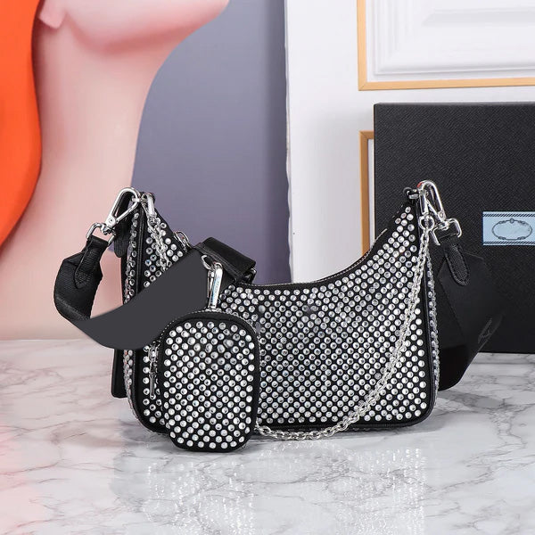 Sparkly Rhinestone Handbag for Women - Elegant Evening Clutch Purse with Crystal Embellishments | Perfect for Parties, Weddings & Special Occasions
