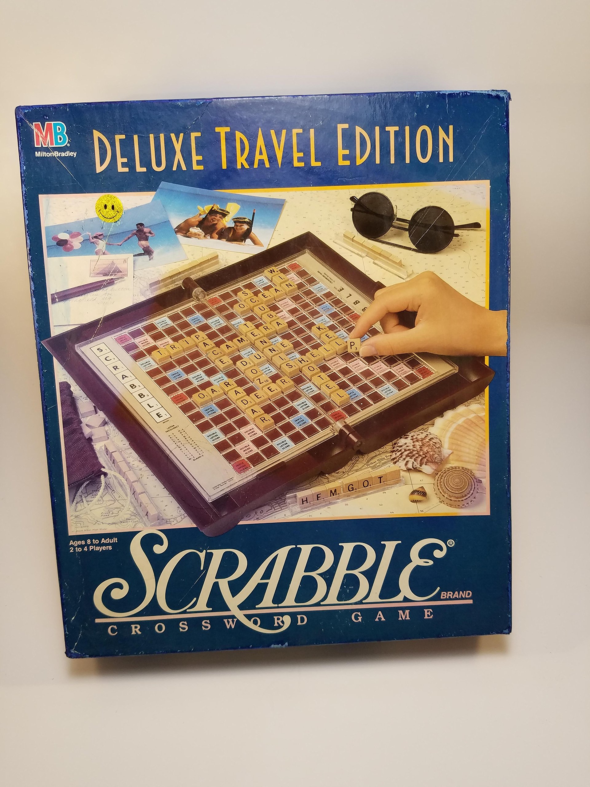Scrabble Deluxe Travel Edition - Classic Crossword Board Game for Adults & Kids - Perfect for Road Trips, Family Game Nights & Travel