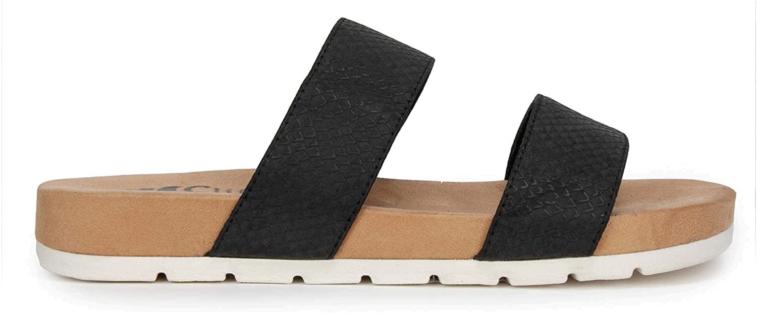 White Mountain Women's Tahlie Slide Sandals - Comfortable Summer Beach Shoes