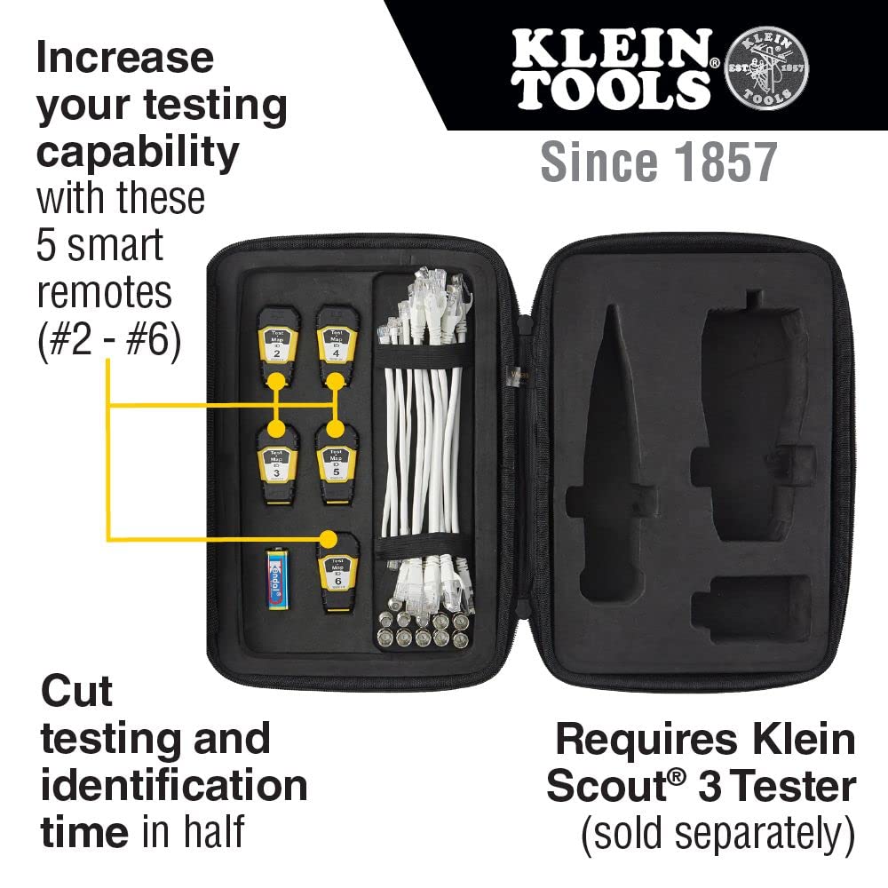 Klein Tools VDV770-850 Remote Upgrade Kit for Scout Pro 3 Tester | Single-step Test & Map Remotes (#2-6) | Network Cable Testing & Maintenance